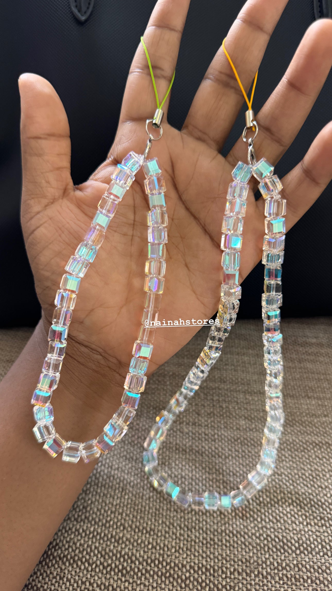 Clear Holographic Crystal Luxury phone charm