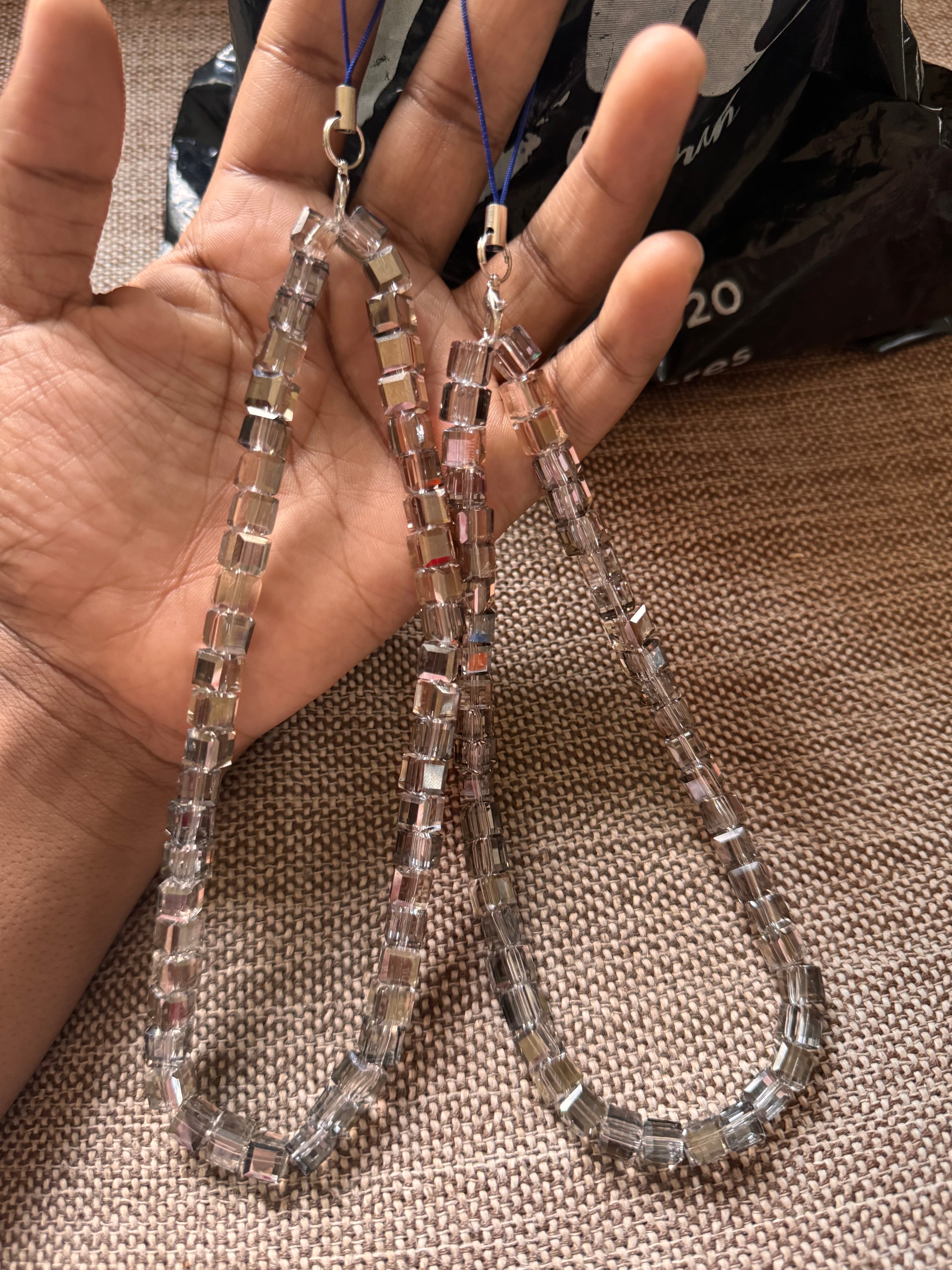 Shiny luxury phone charms