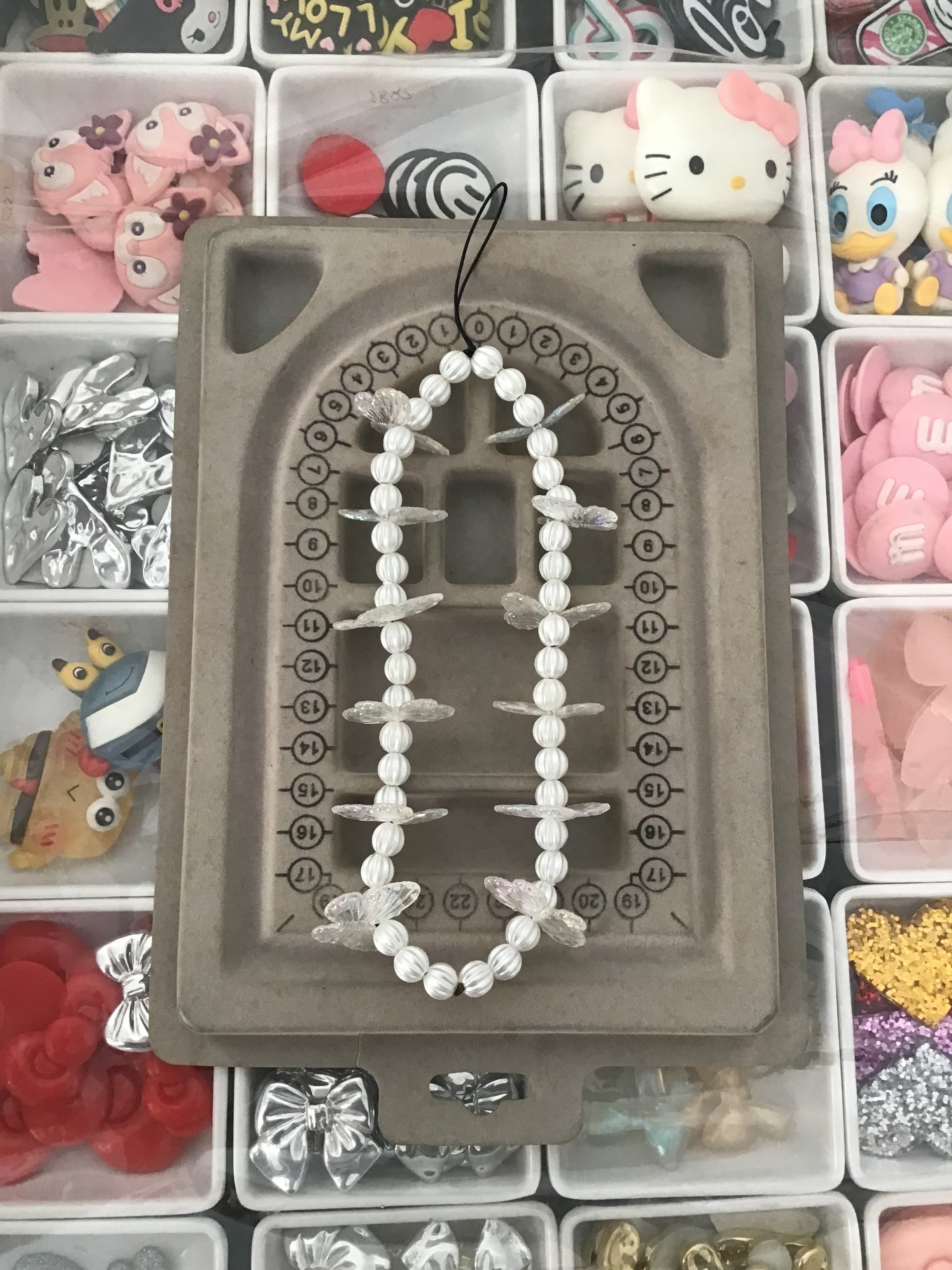 Butterfly Pearl Phone Charm