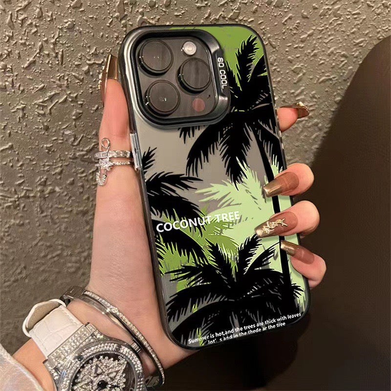Green palm tree Case for iPhone