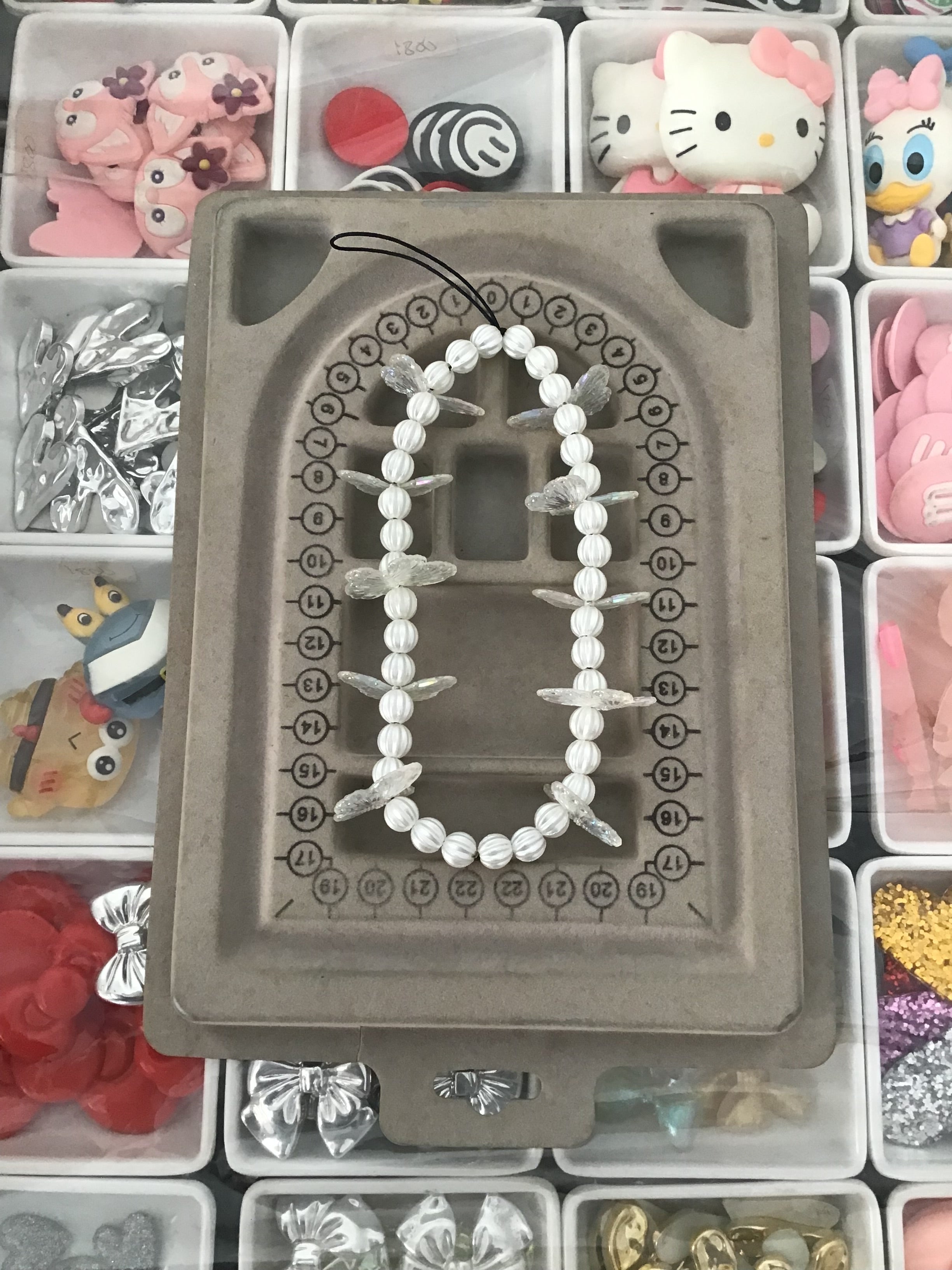 Butterfly Pearl Phone Charm