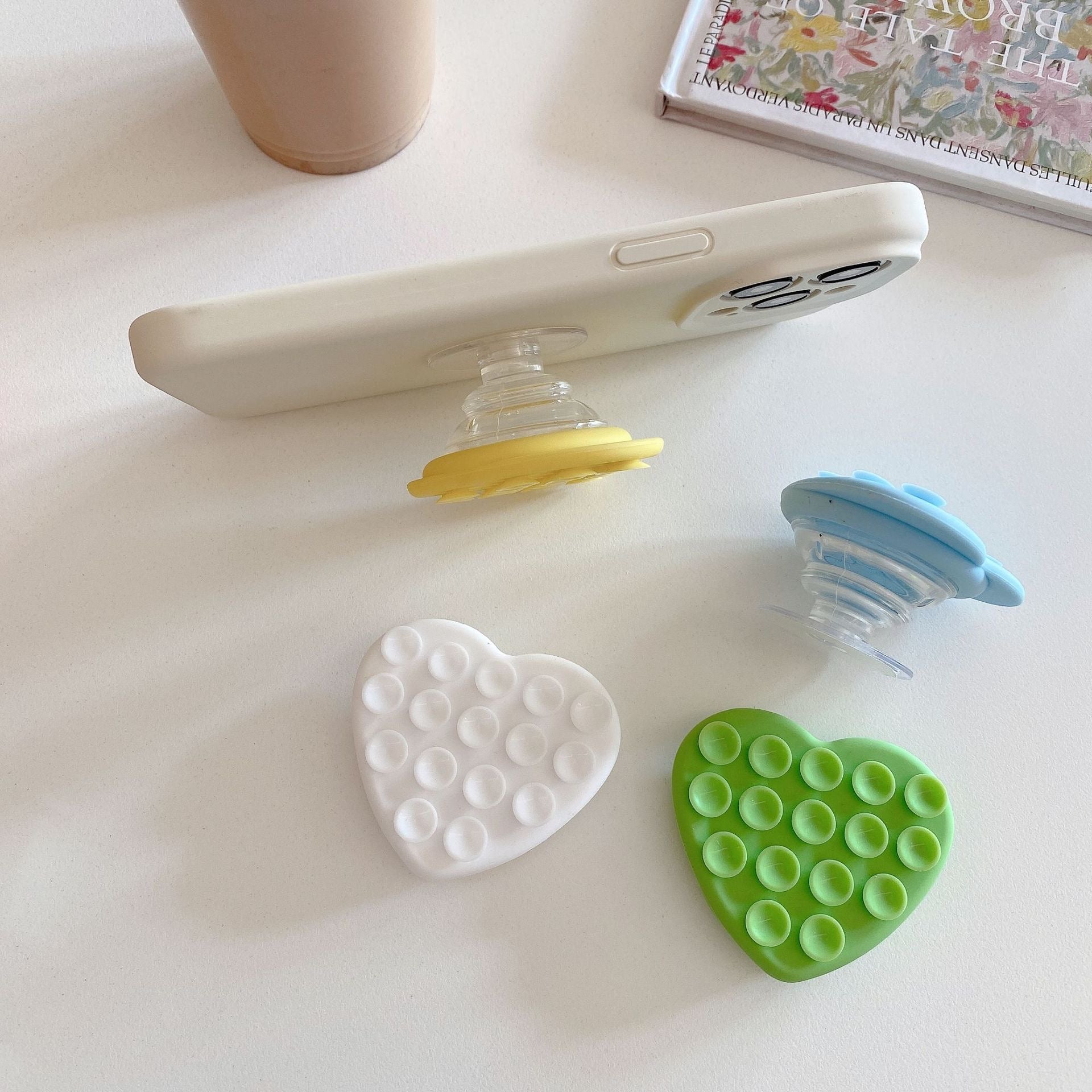 Silicone Suction Heart Shaped Phone Grip