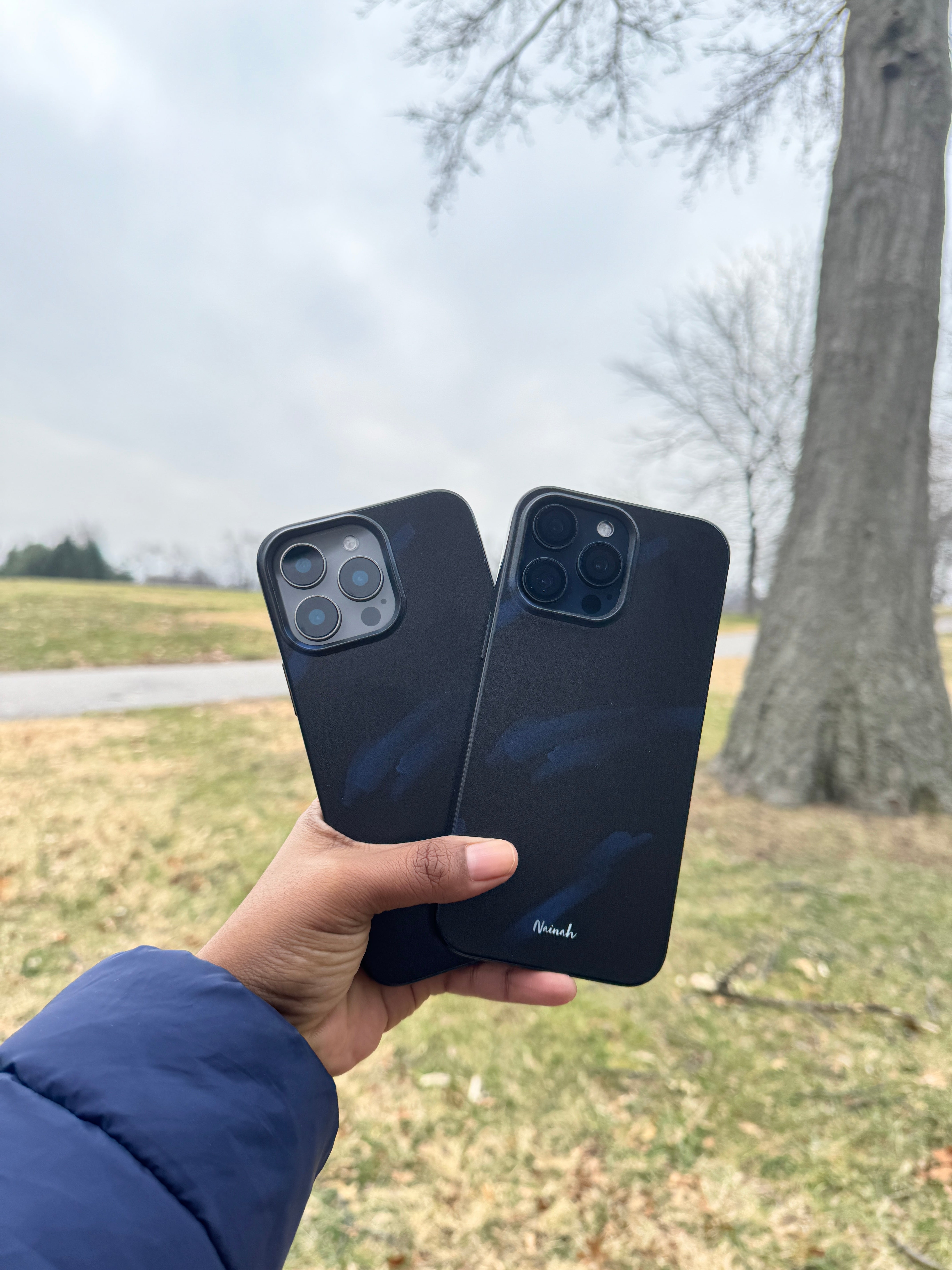 Blue Watercolor Brush Case For iPhones