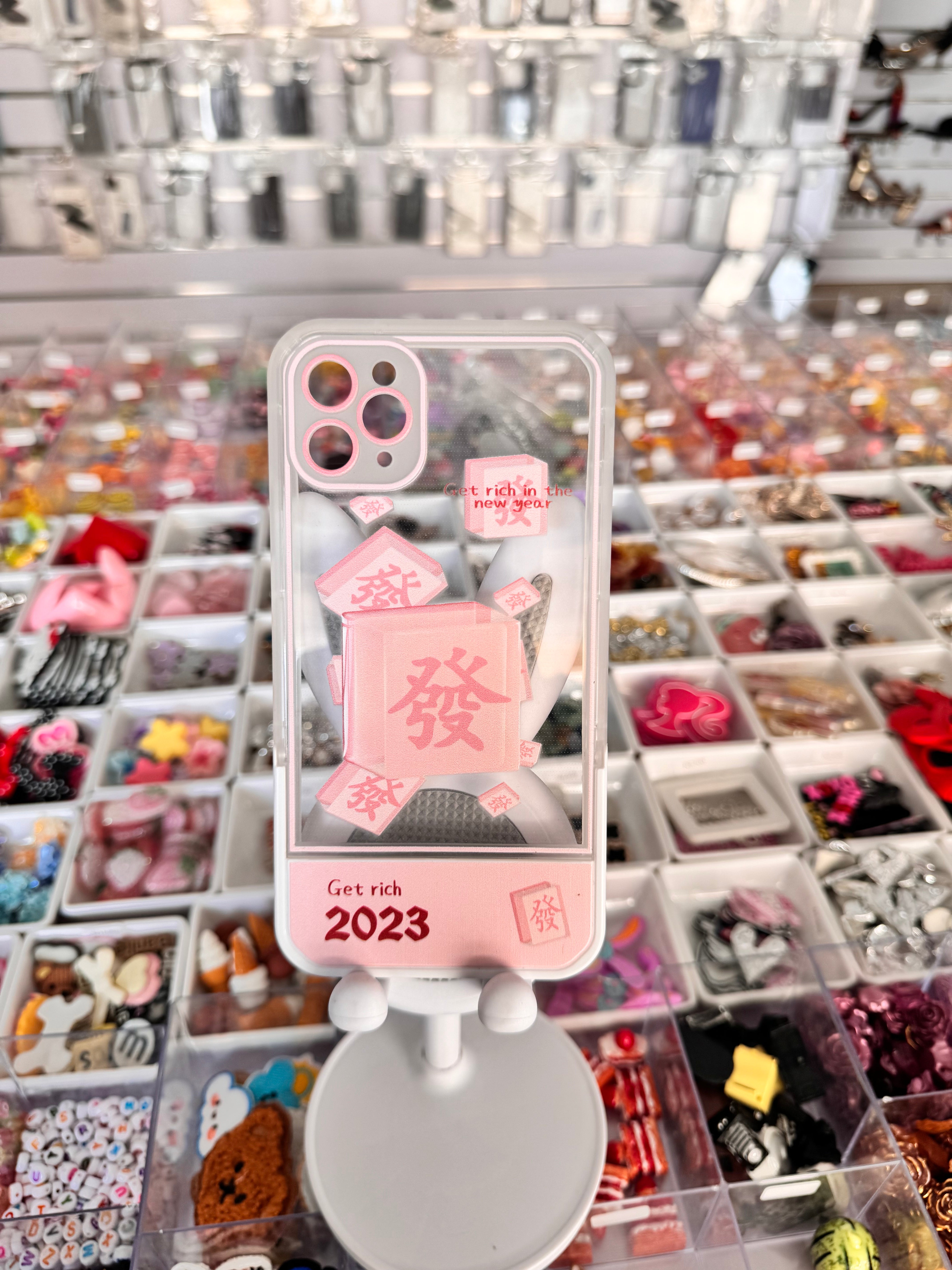 Get Rich 2023 transperant case for iPhones