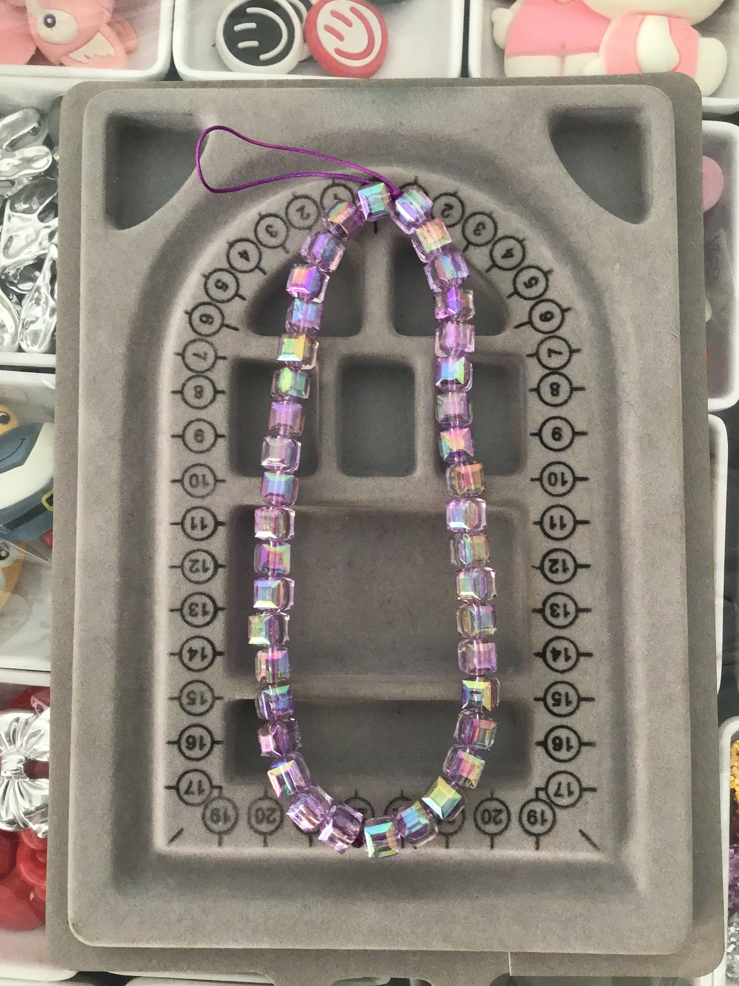 Luxury colorful Purple Phone Charm