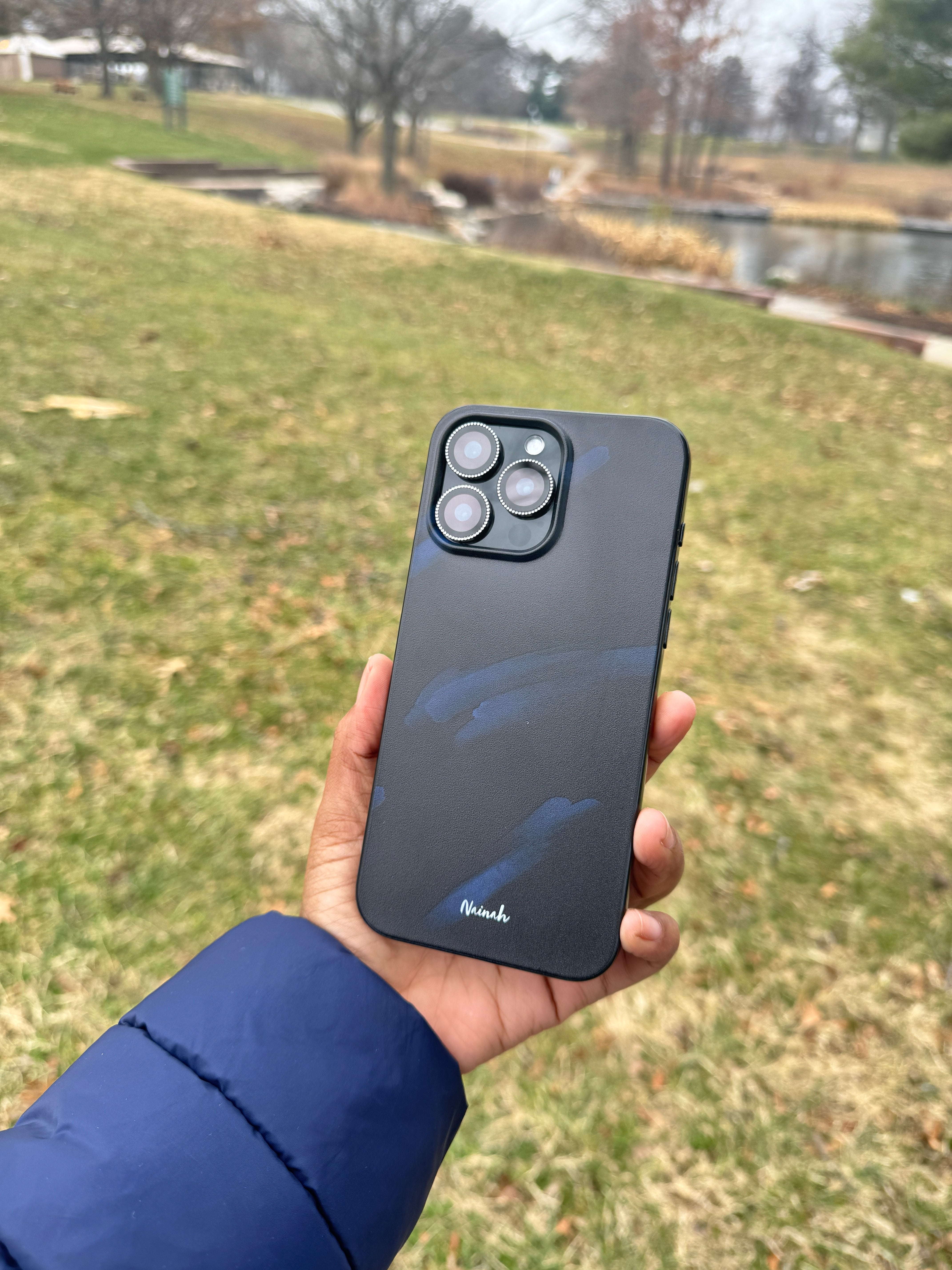 Blue Watercolor Brush Case For iPhones