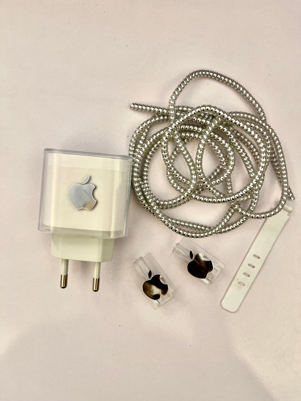 Transparent charger protector set