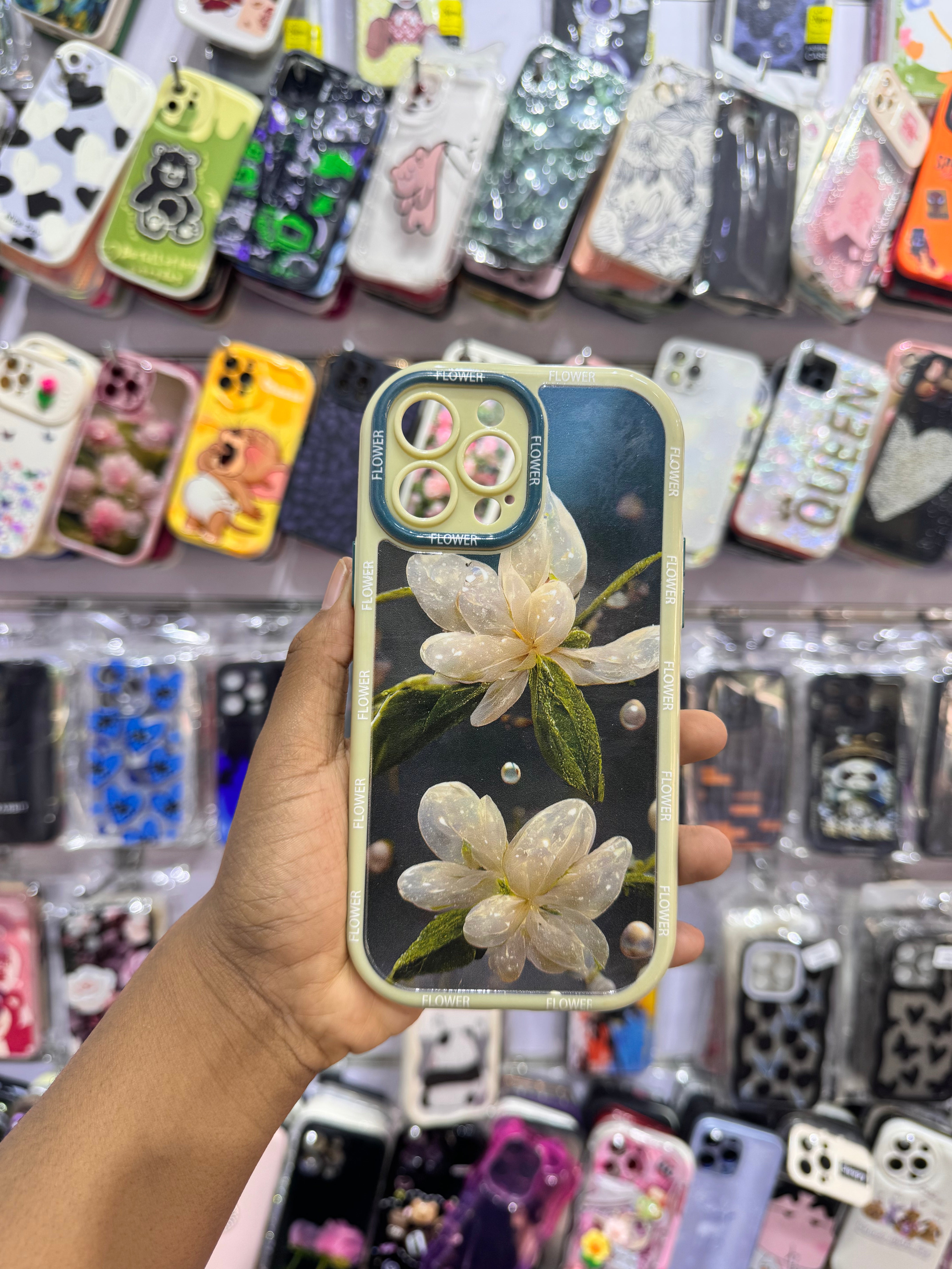 Green Flower Case For IPhones
