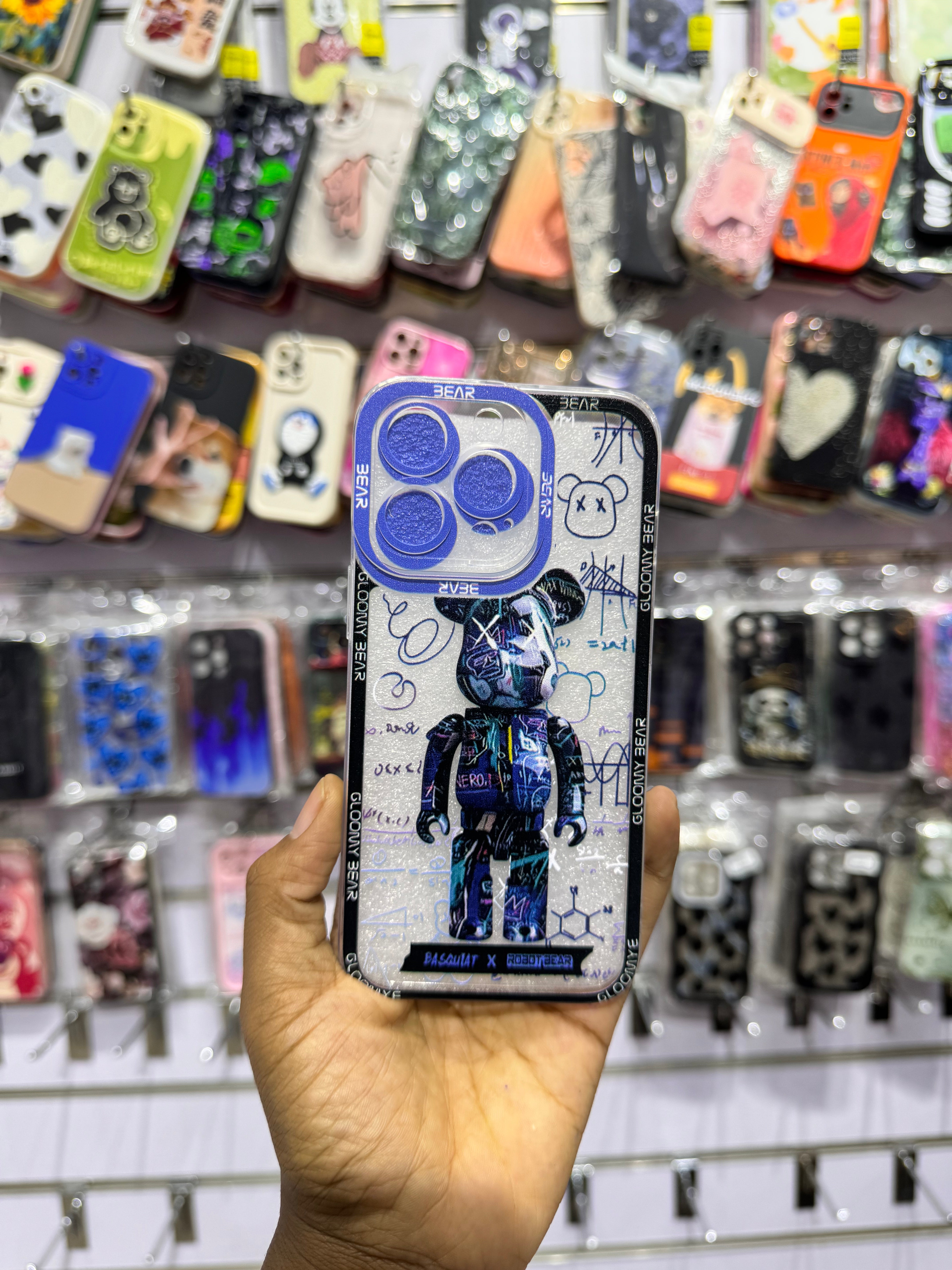 Blue BASQUIAT R0botbear Case For IPhones