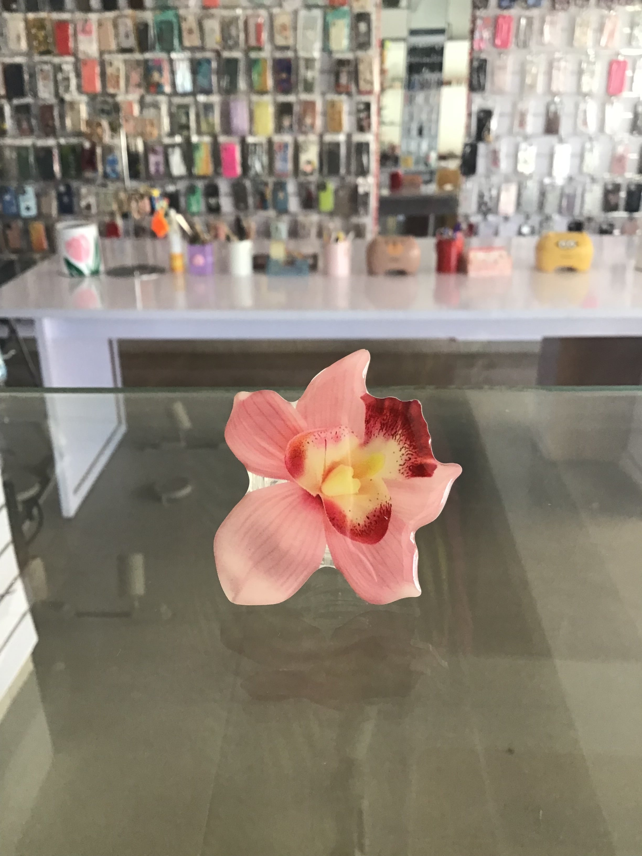Orchid phone grip