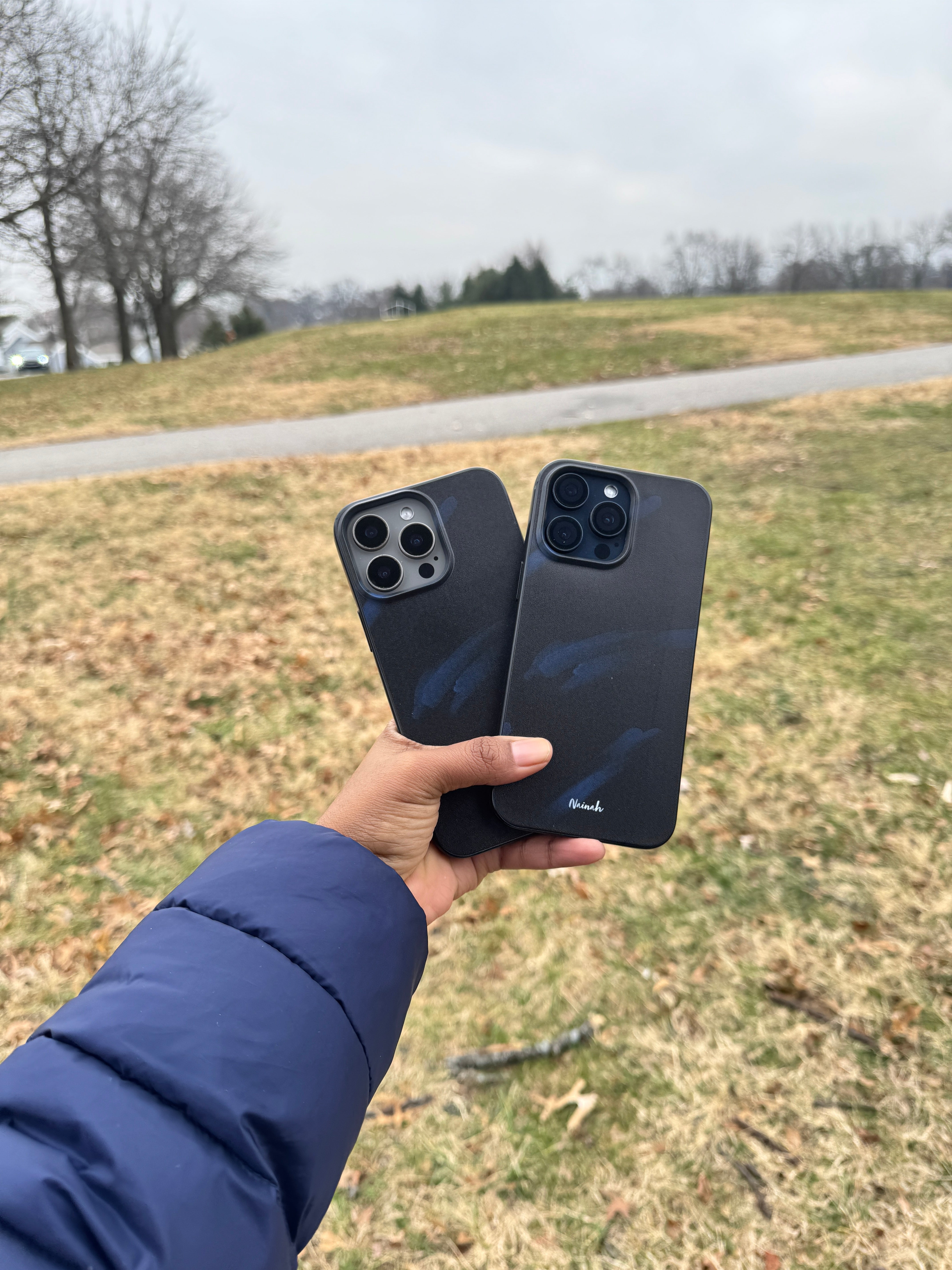 Blue Watercolor Brush Case For iPhones