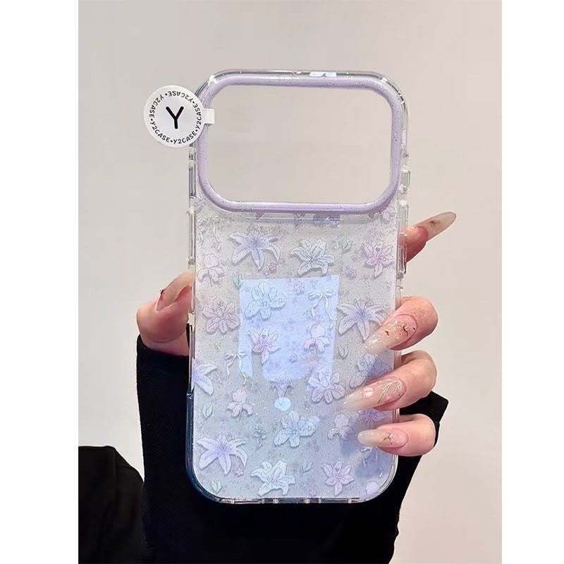 White Lily Butterfly iPhone Case