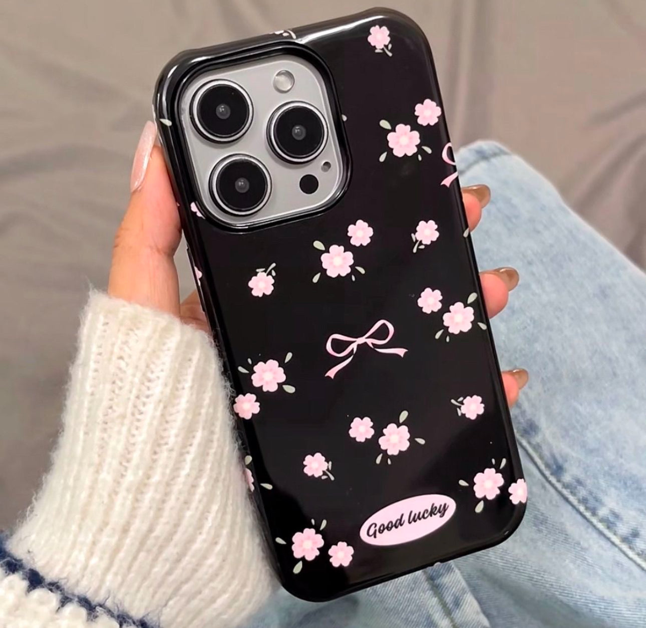 Pink bow Case For Iphones