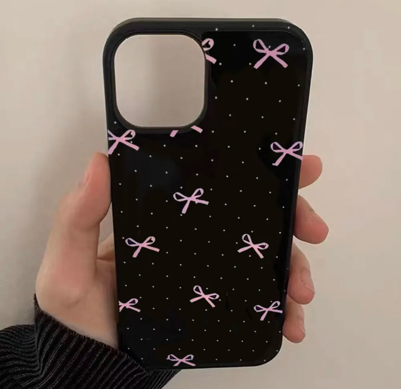Pink bow & dot Case For Iphones