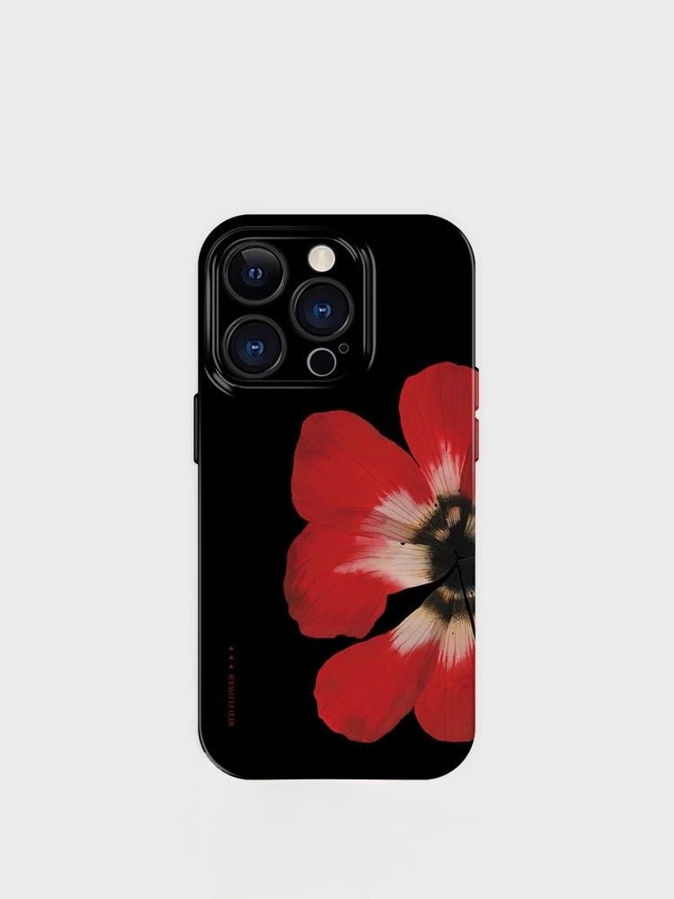 Red Blossom iPhone Case – Bold & Minimalist