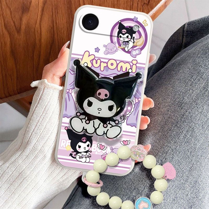 Purple Kuromi Phone Case Set – Case, Grip & Phone Charm