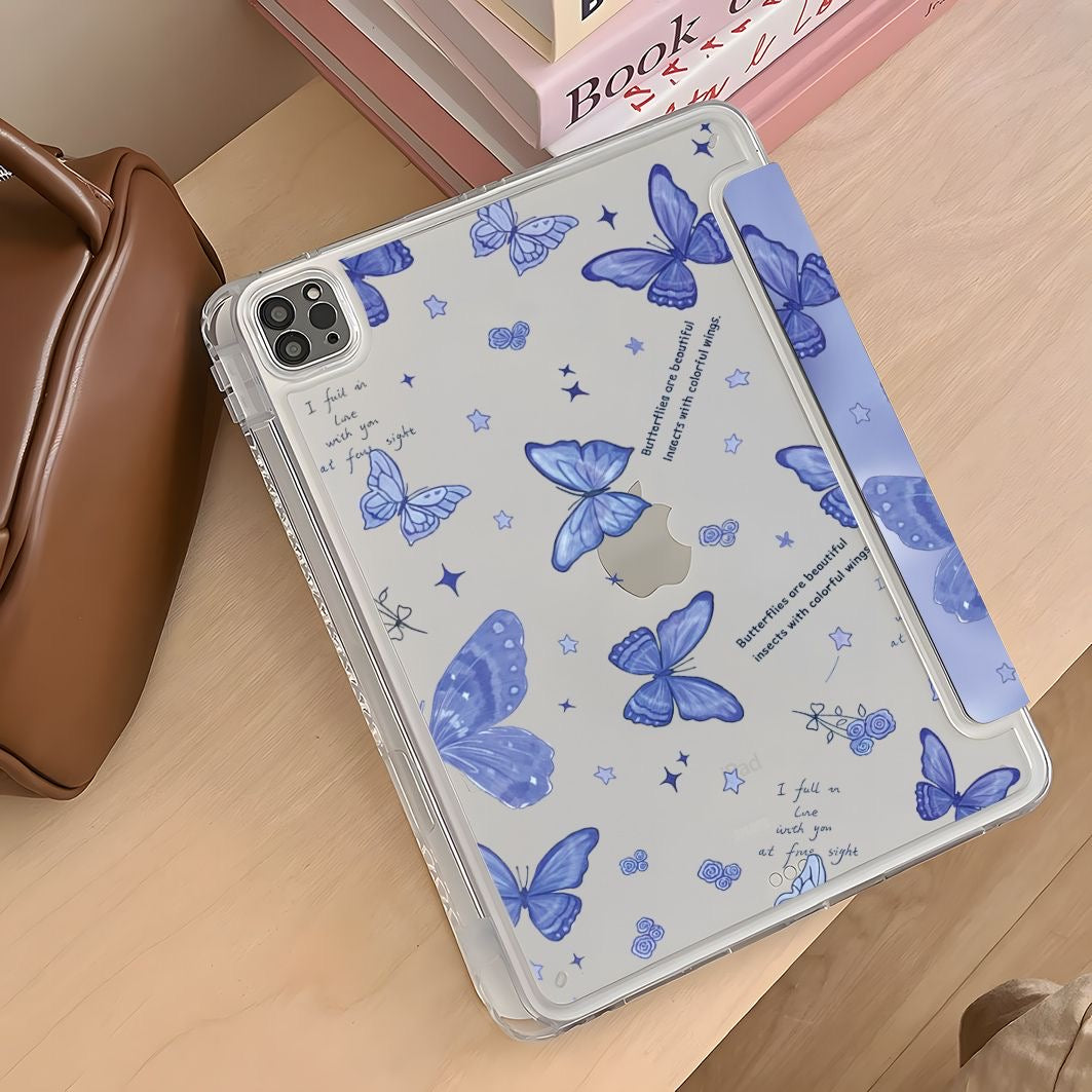 Blue Butterfly iPad Case – Whimsical & Protective