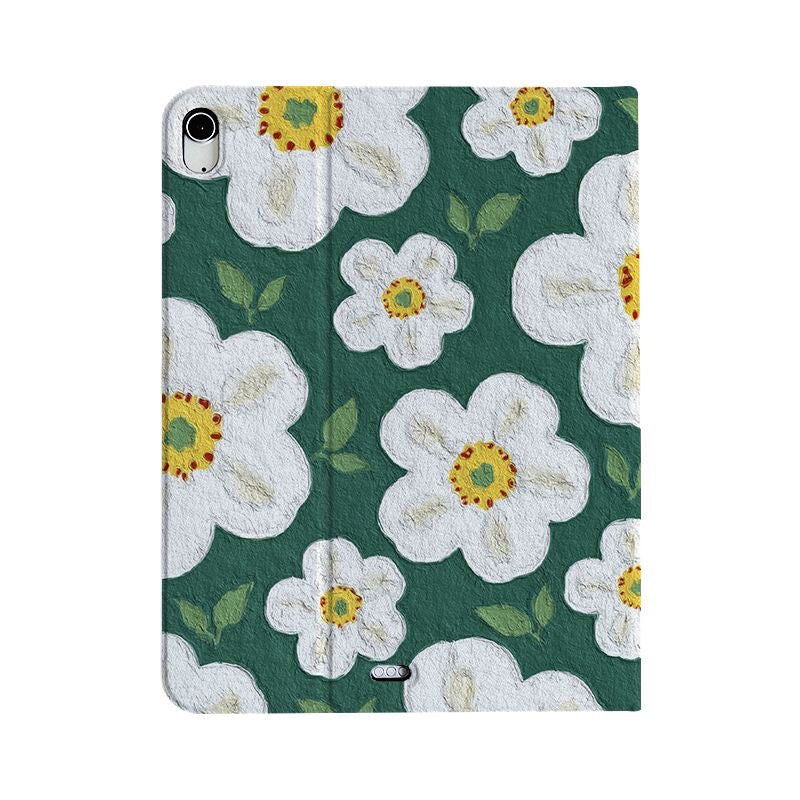Green Daisy iPad Case – Fresh & Fun Protection