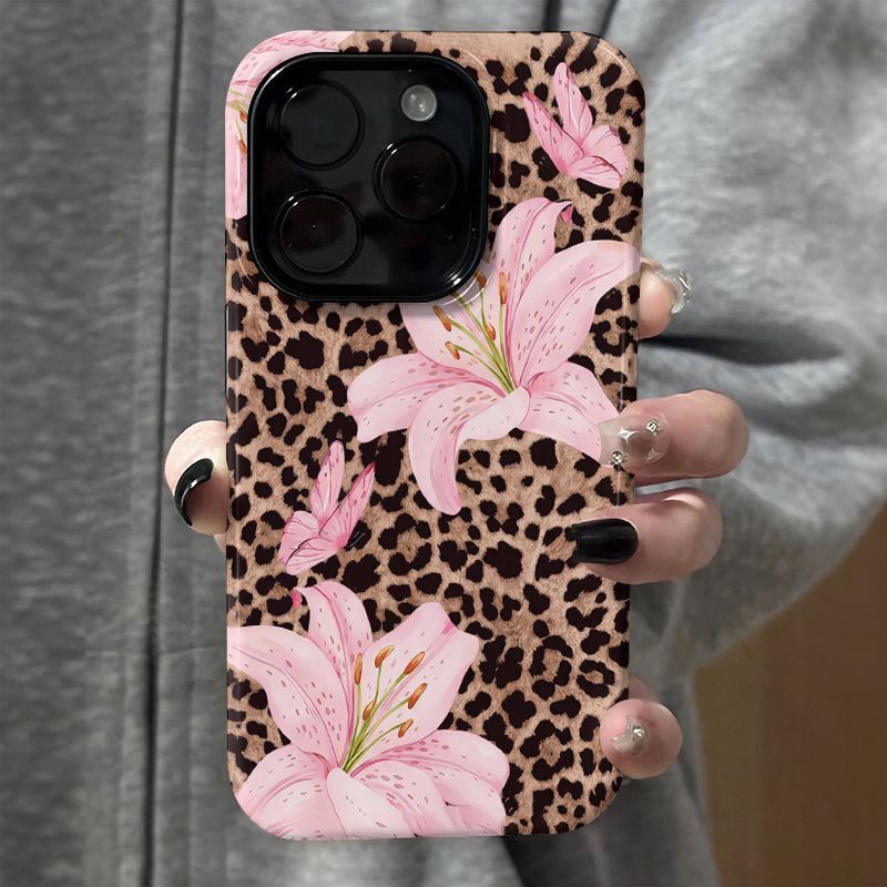 Leopard Floral print case for iPhones