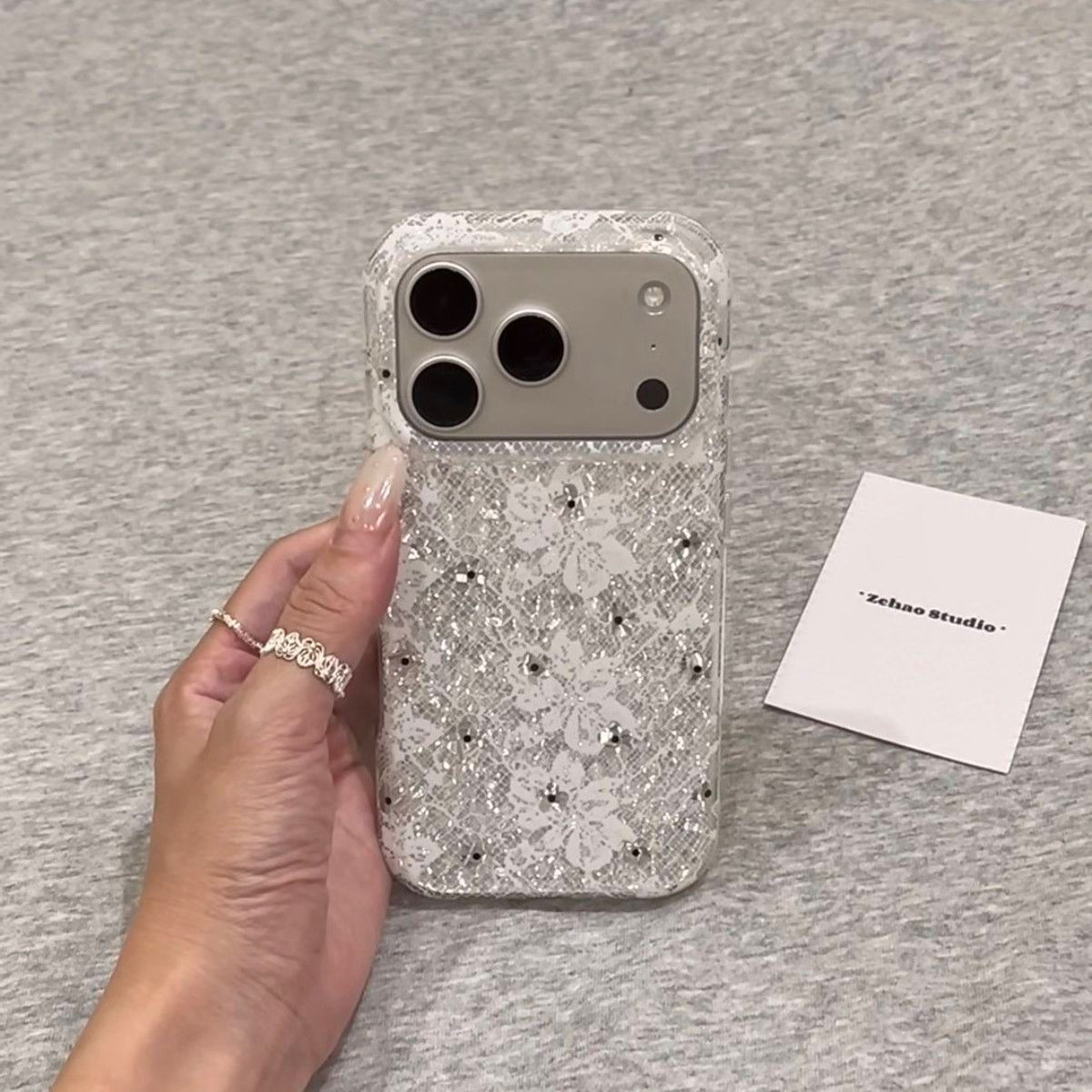 Sparkly Lace Lily Case for iphones
