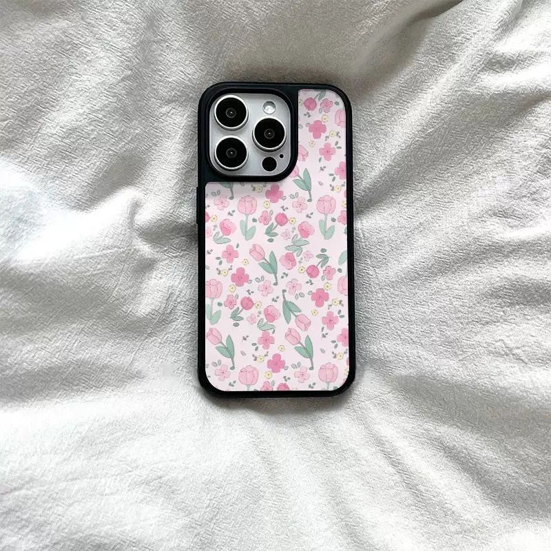 Pink tulip Case For IPhones