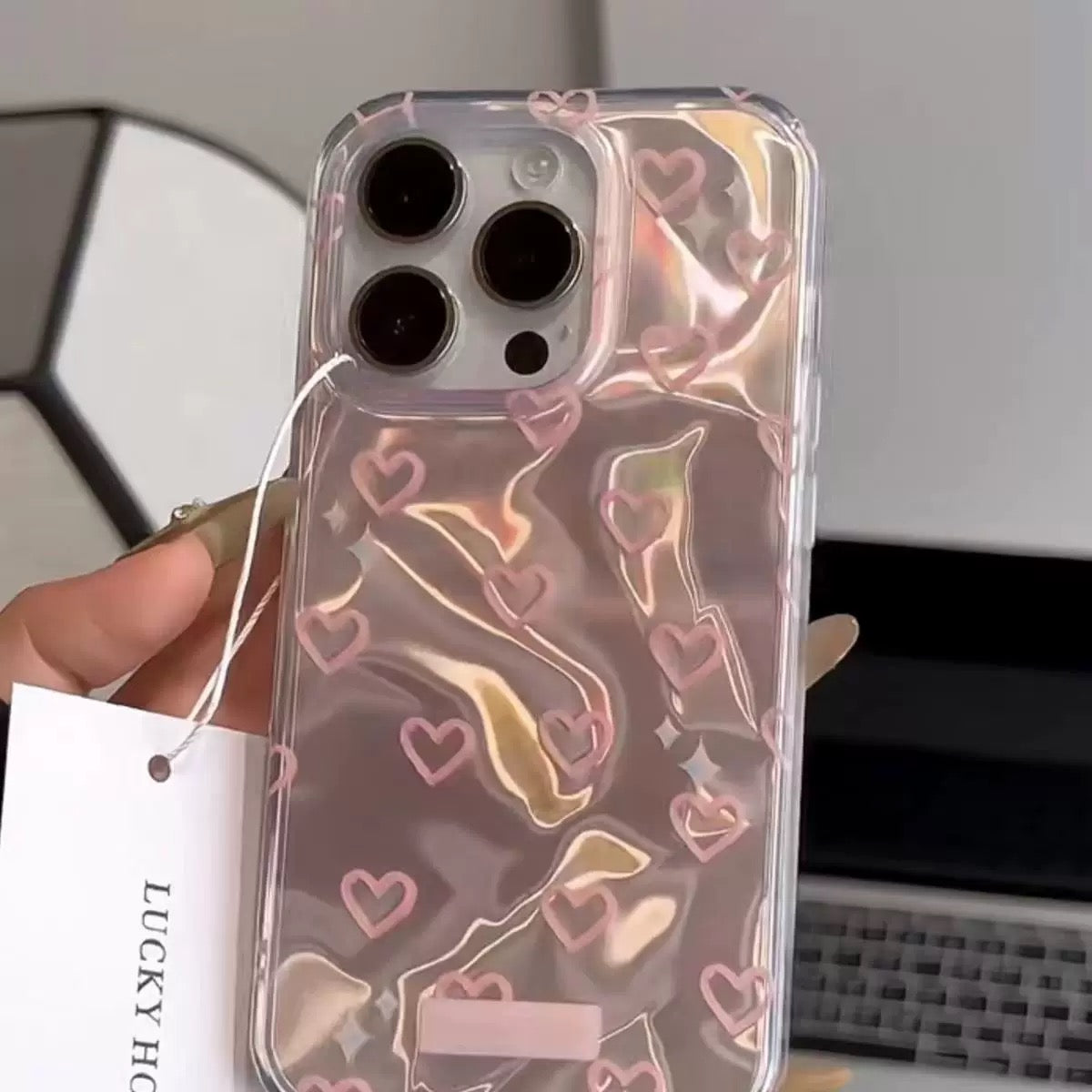 water ripple heart case For Iphones