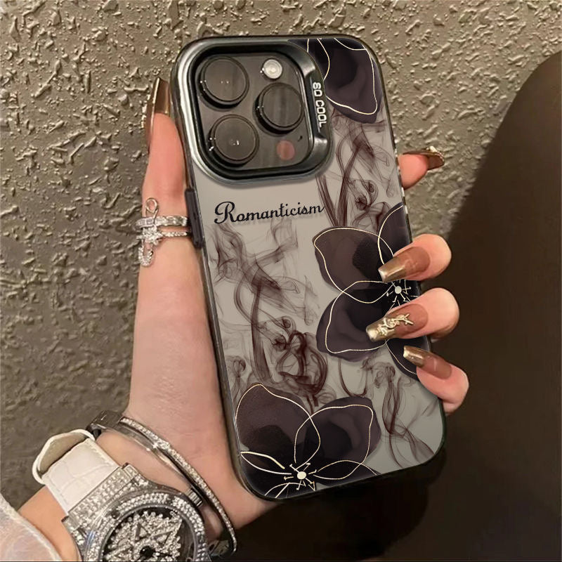 Brown Flower Case For iPhones