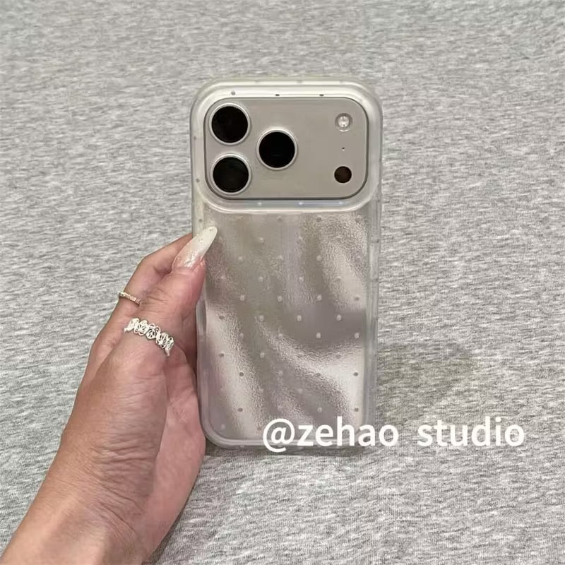 Silver dot iPhone Case