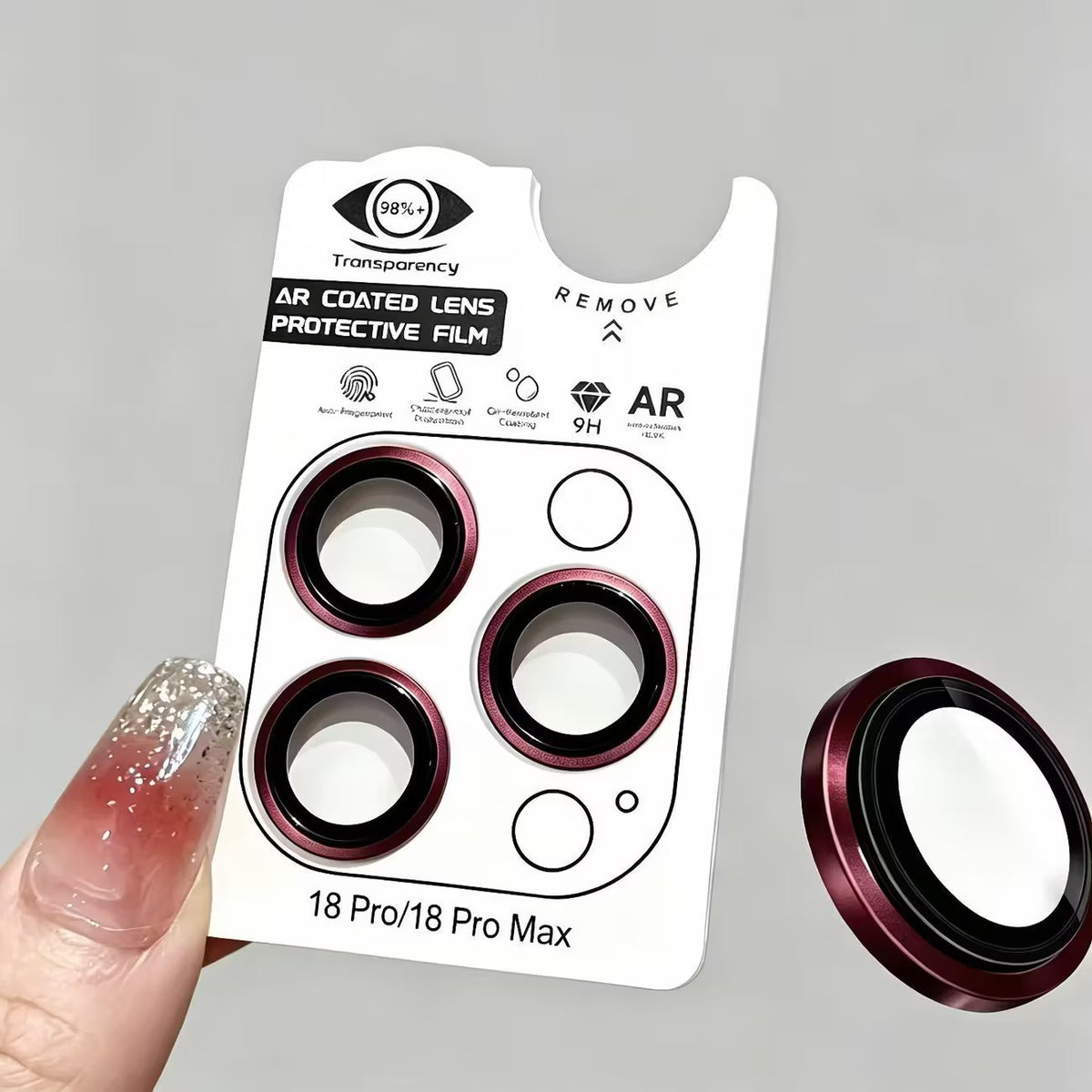 Burgundy Camera Lens Ultra Clear
