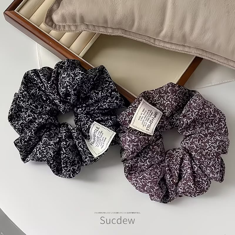 Japanese style Floral scrunchie