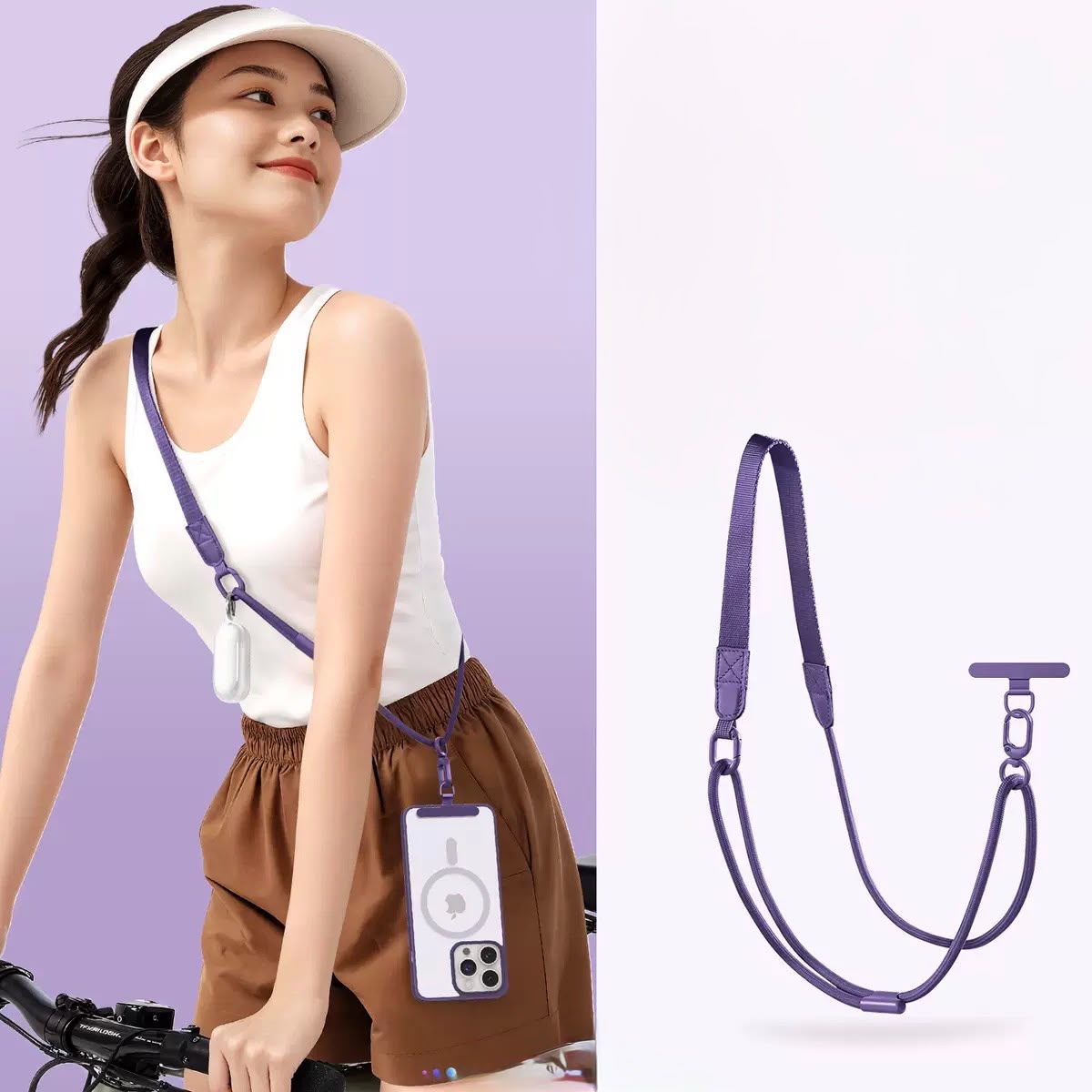 Adjustable crossbody phone Lanyard