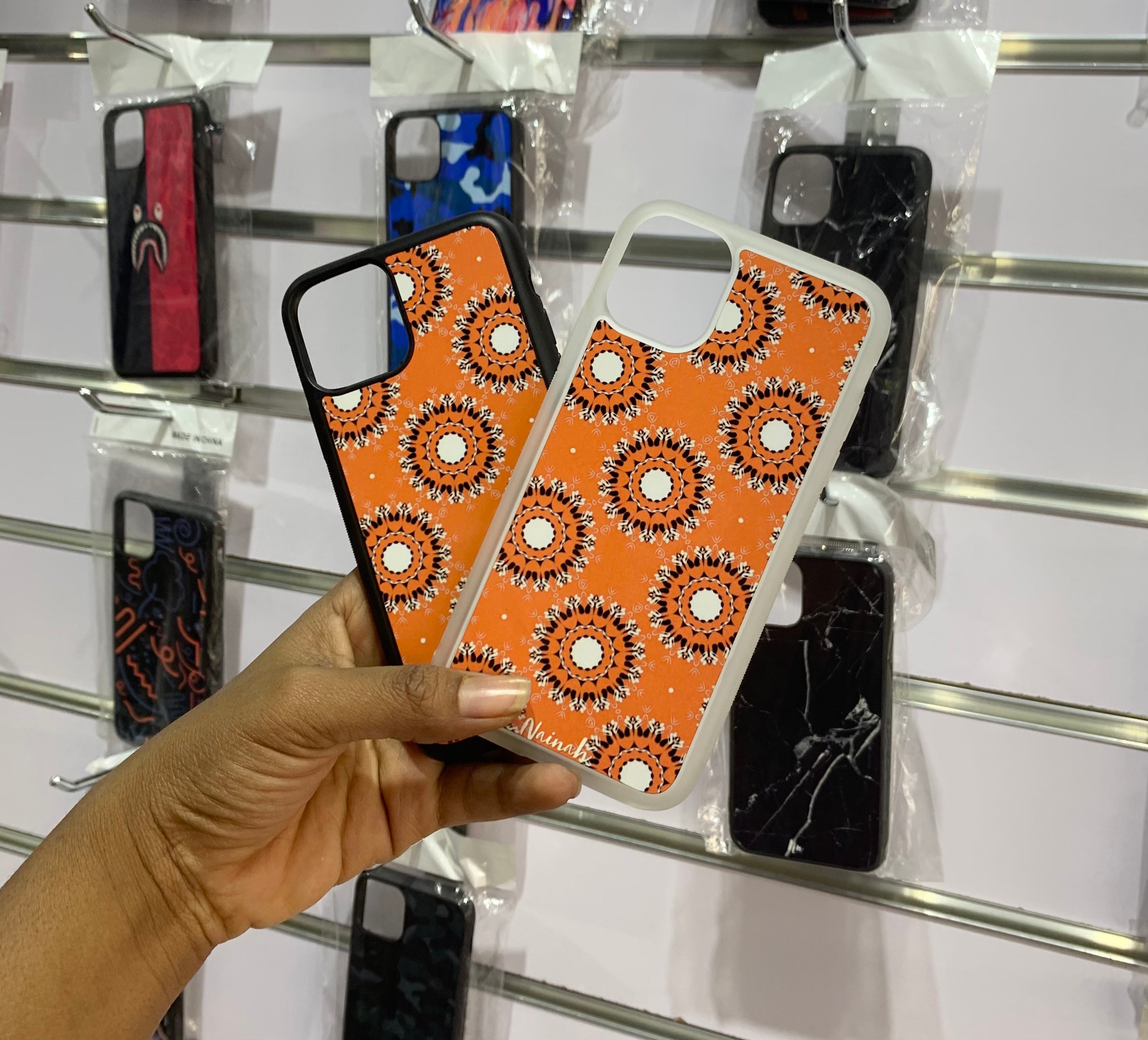 Orange Case For IPhone With Black Edge