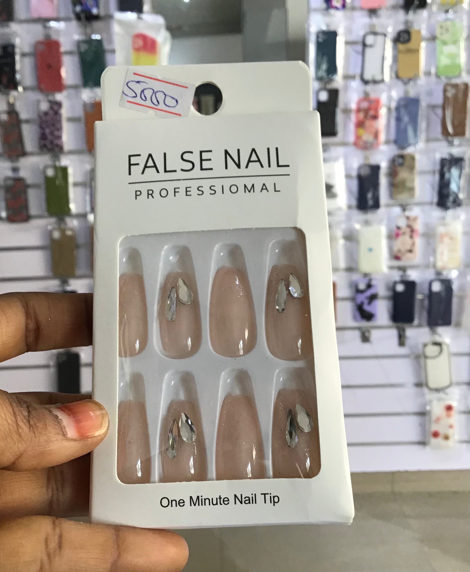 Crystal Glitter Press On Nails