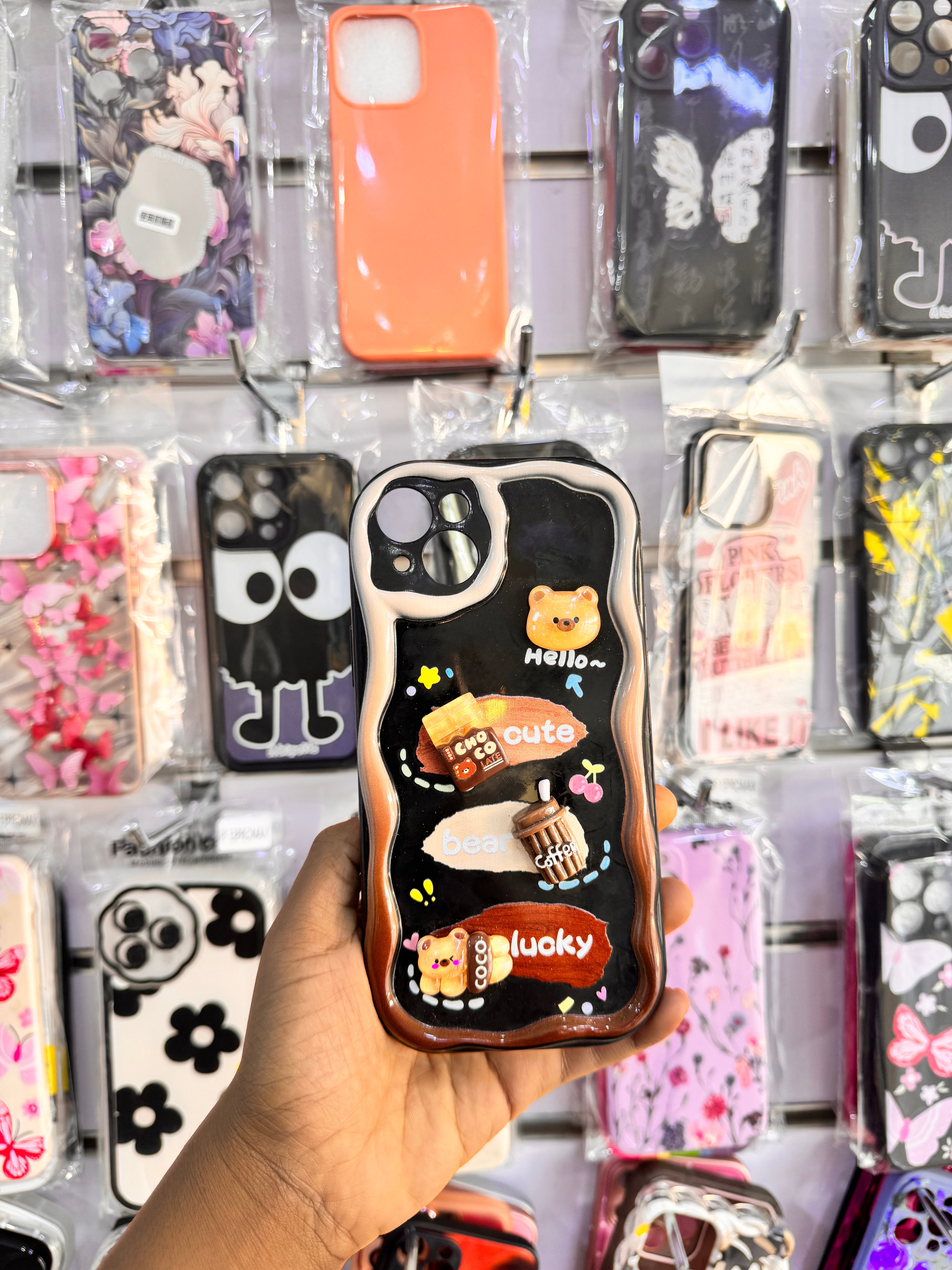 Hello cute bear Lucky Case For iPhone