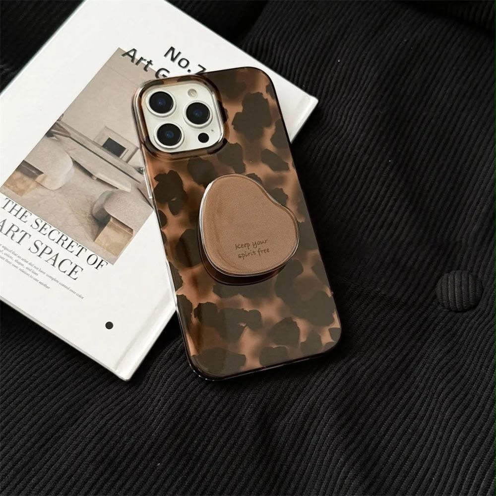Vintage Amber Leopard  iPhone case