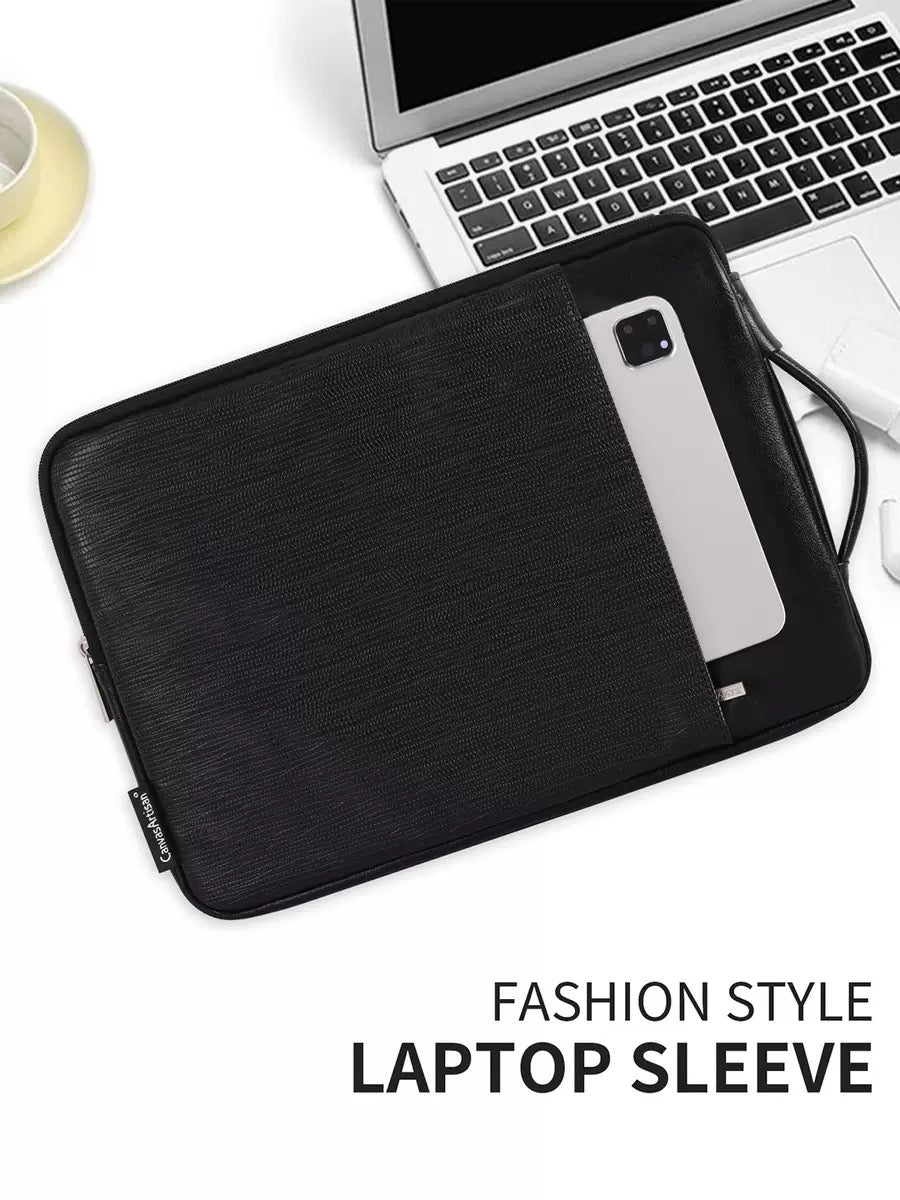 Textured 15-Inch Laptop Sleeve with Handle