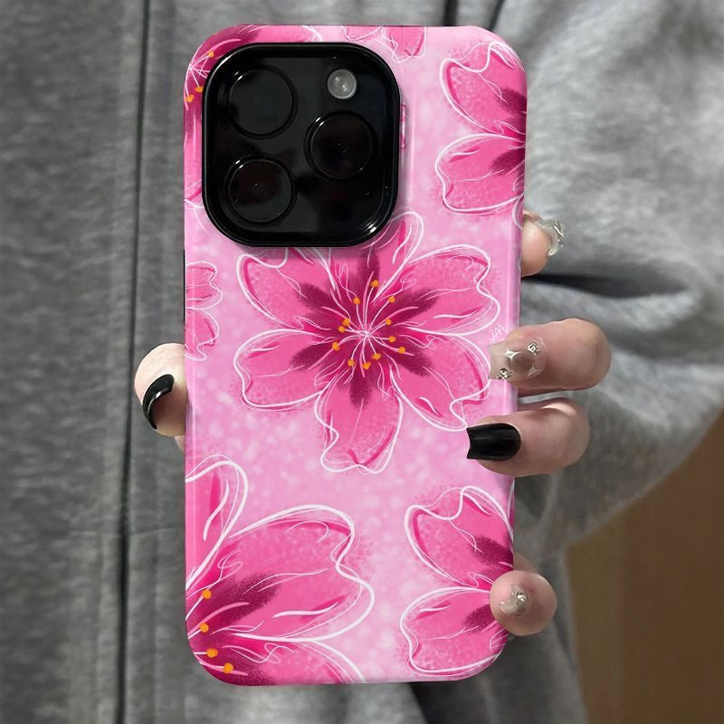 Rose Pink Floral case for iPhones
