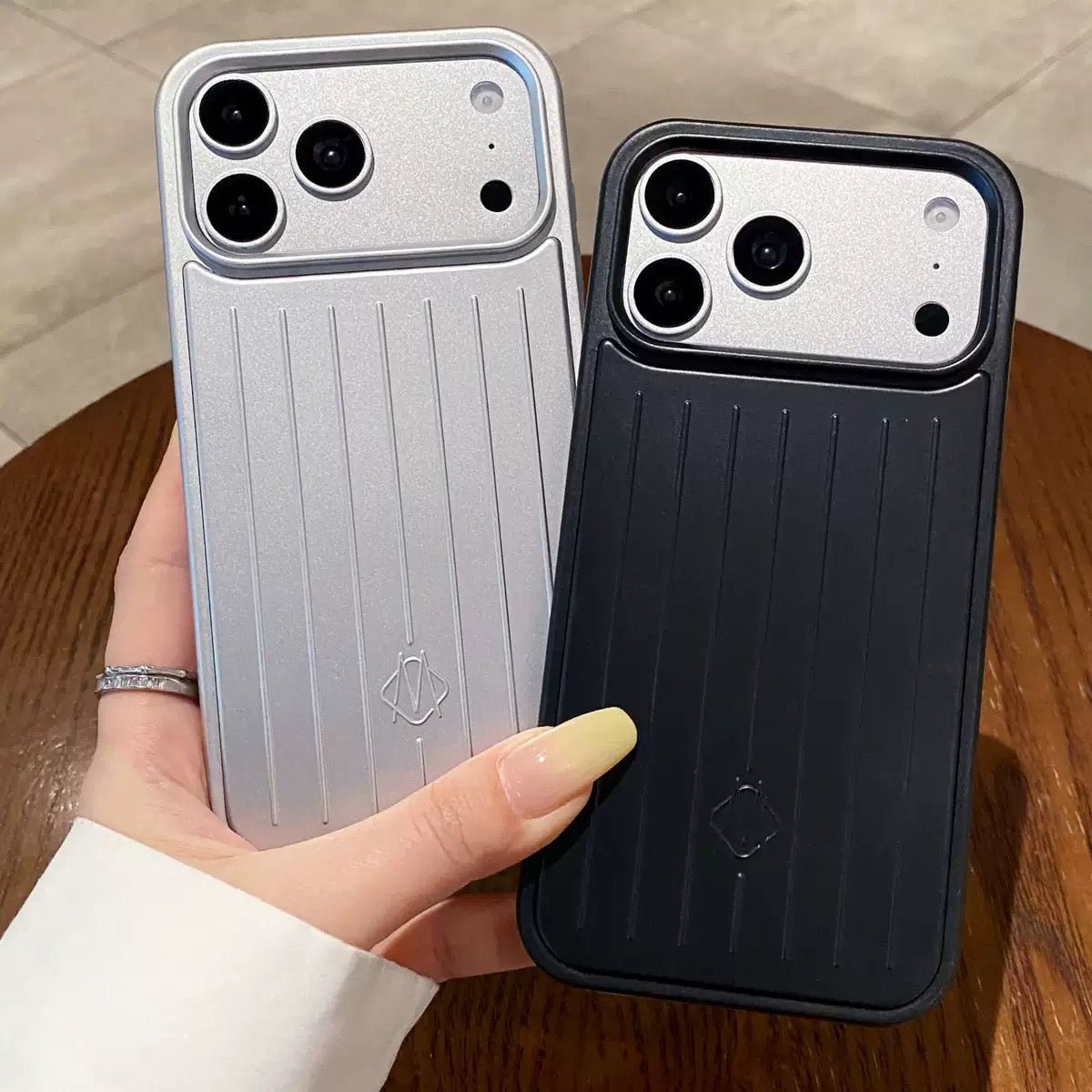 Metal striped case for iPhones