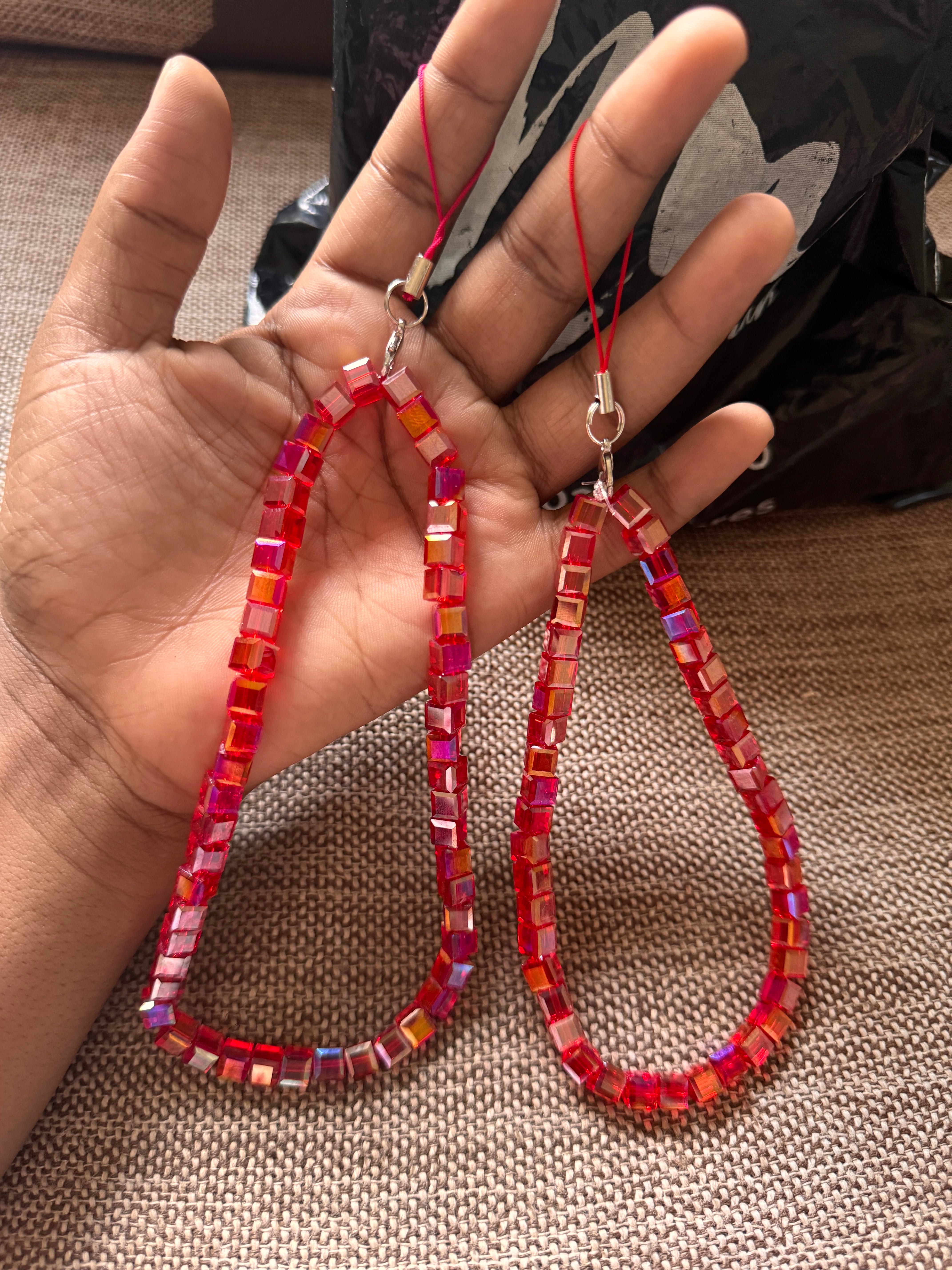 Shiny Red luxury phone charms