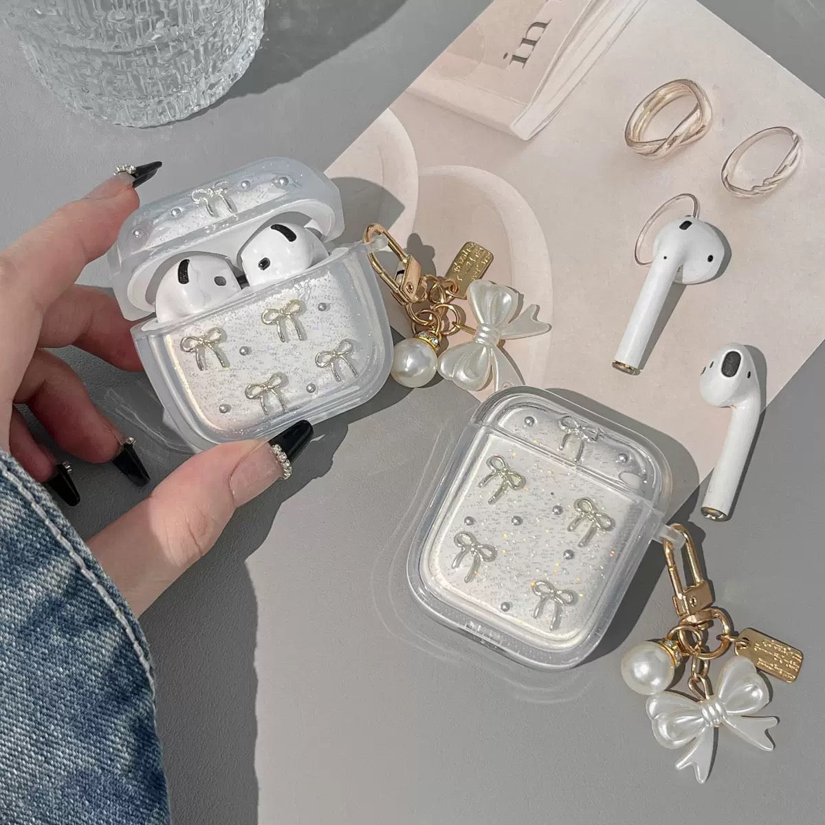Phantom Bow Pendant AirPods Case