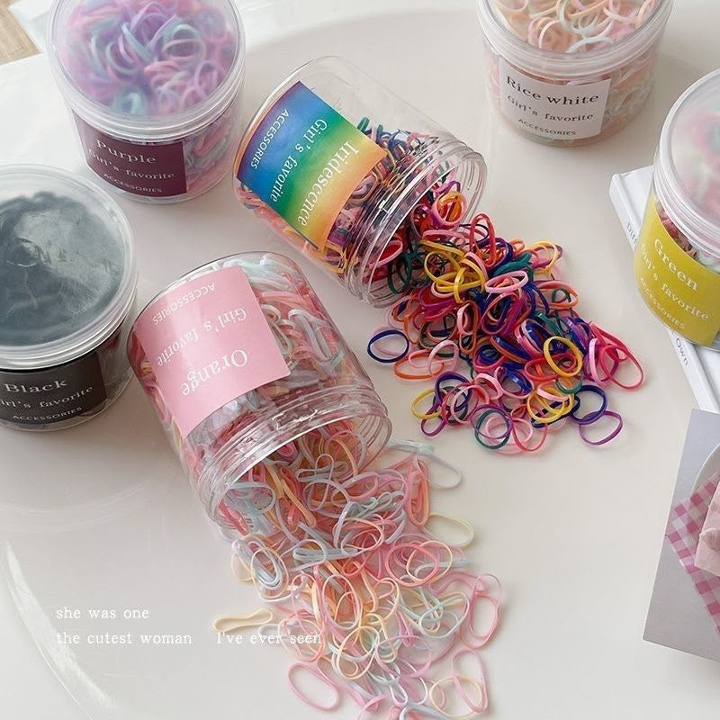 Mini Elastic Hair Ties Jar