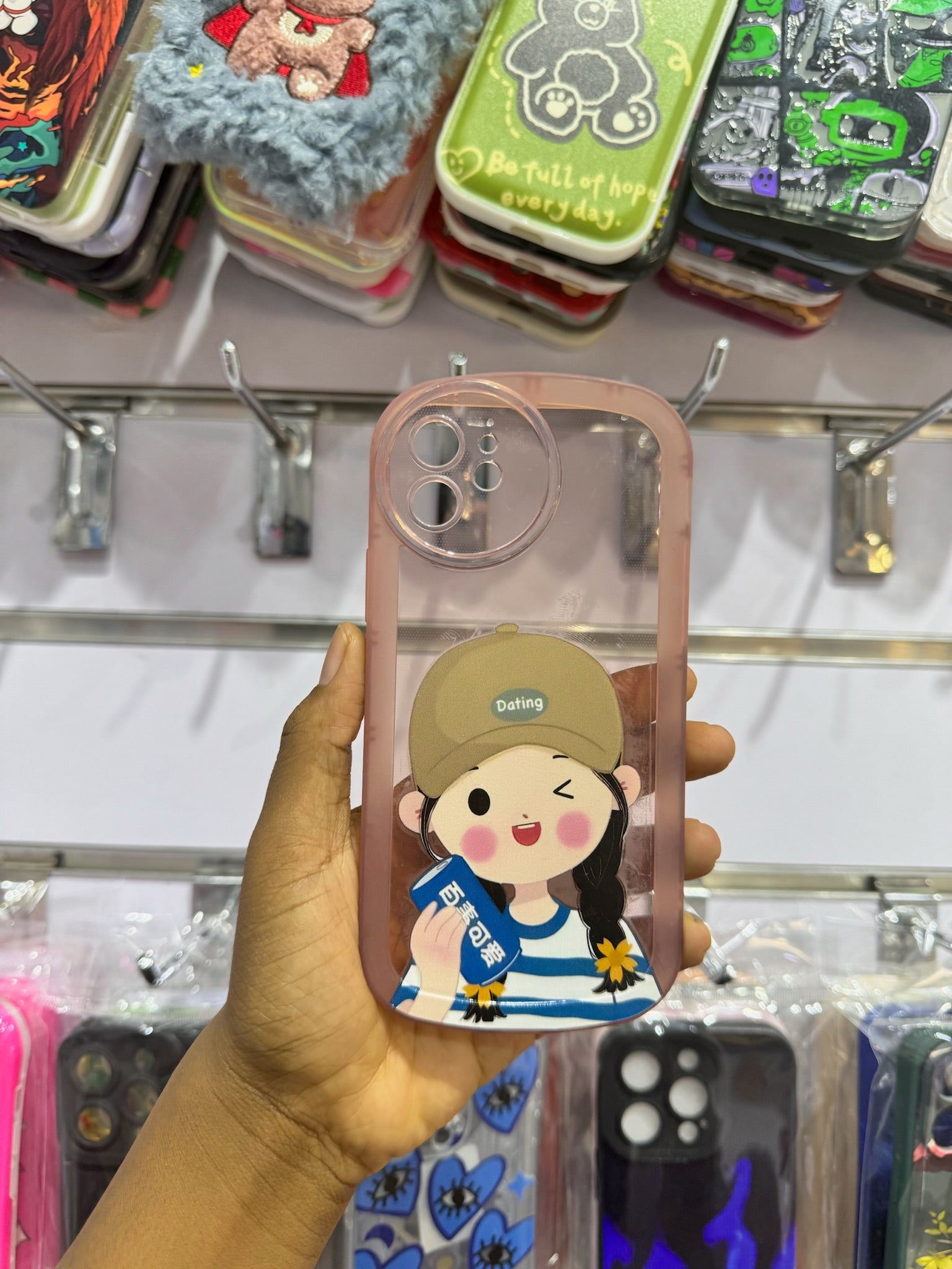 Girl dating cap Case For IPhones