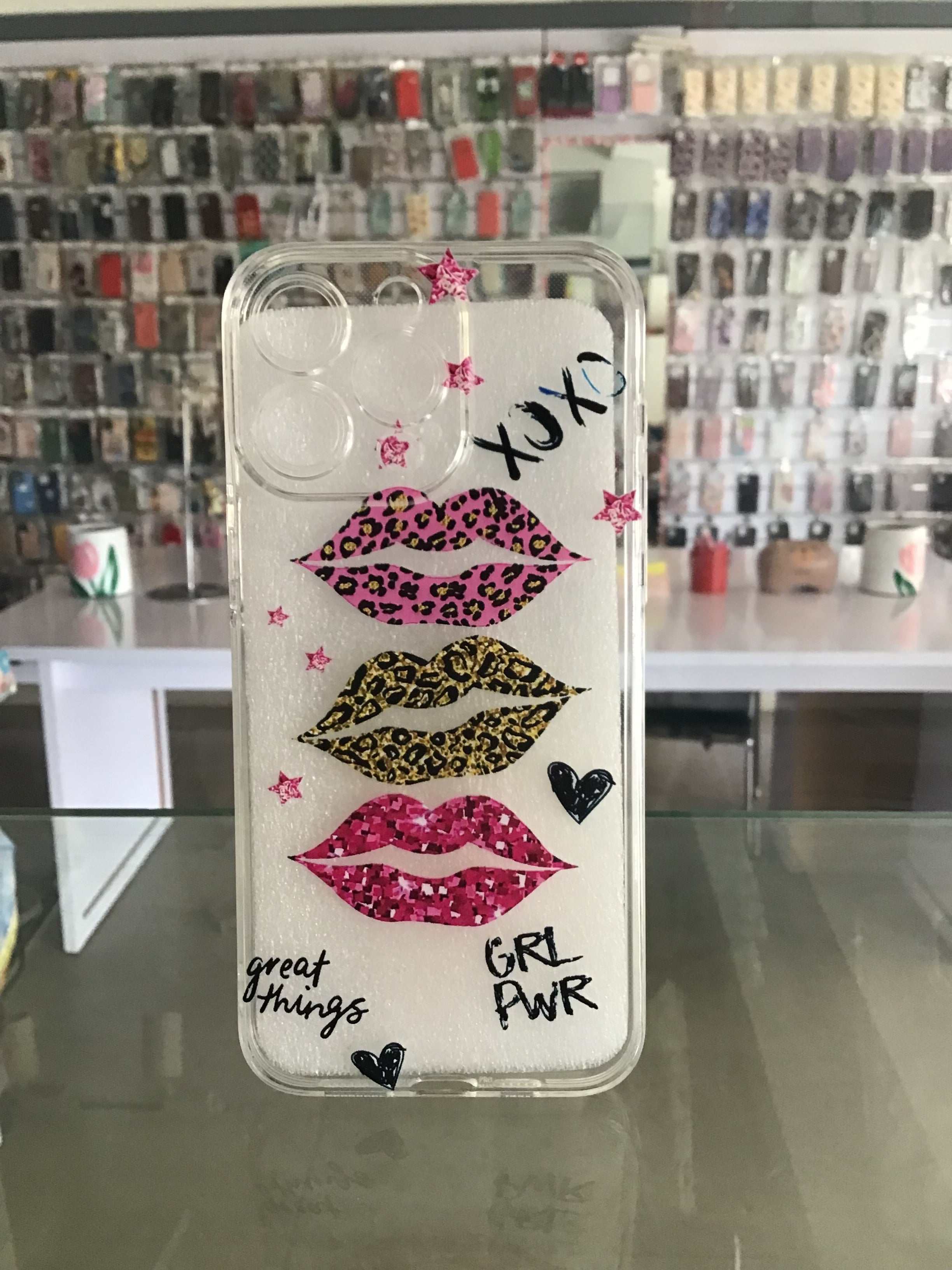 XOXO Glitter Lips Case