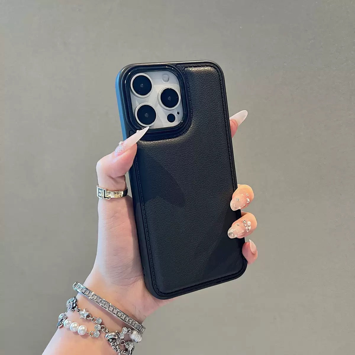 Leather Texture Case For iPhones