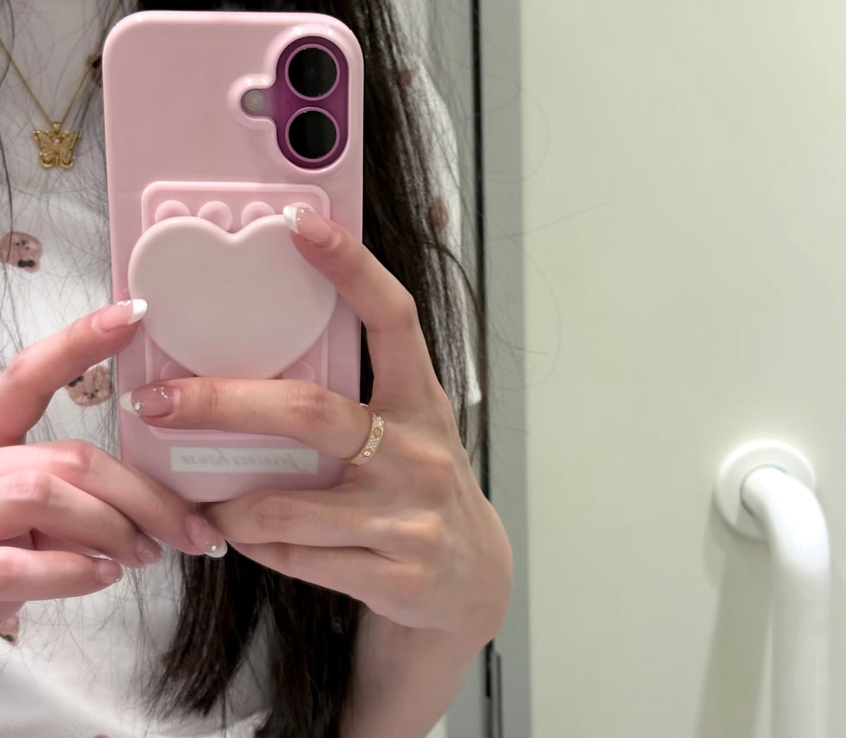 Heart Suction Mirror iPhone Case