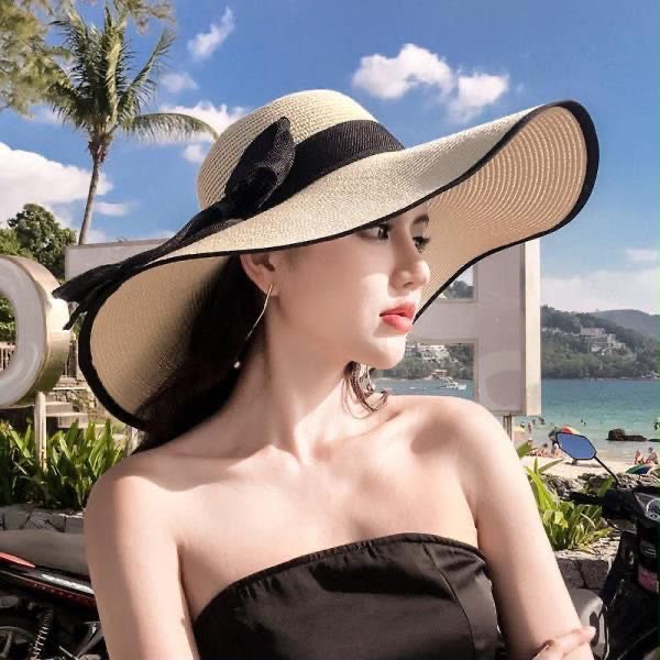 Wide Brim Straw Sun Hat