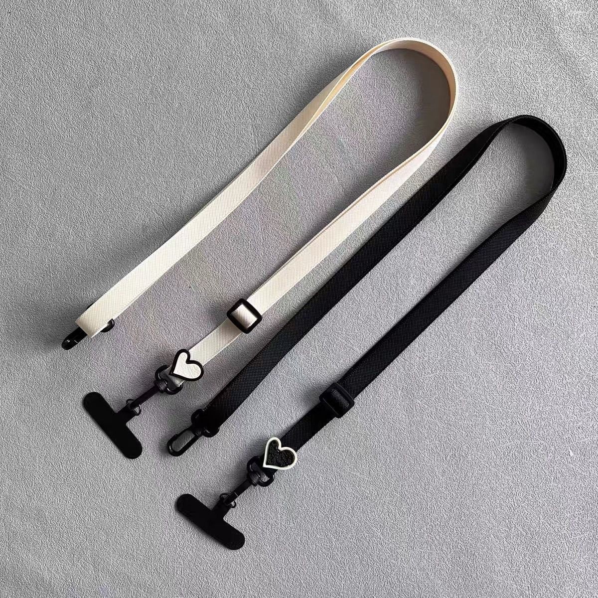 Minimalist heart-shaped adjustable crossbody phone strap