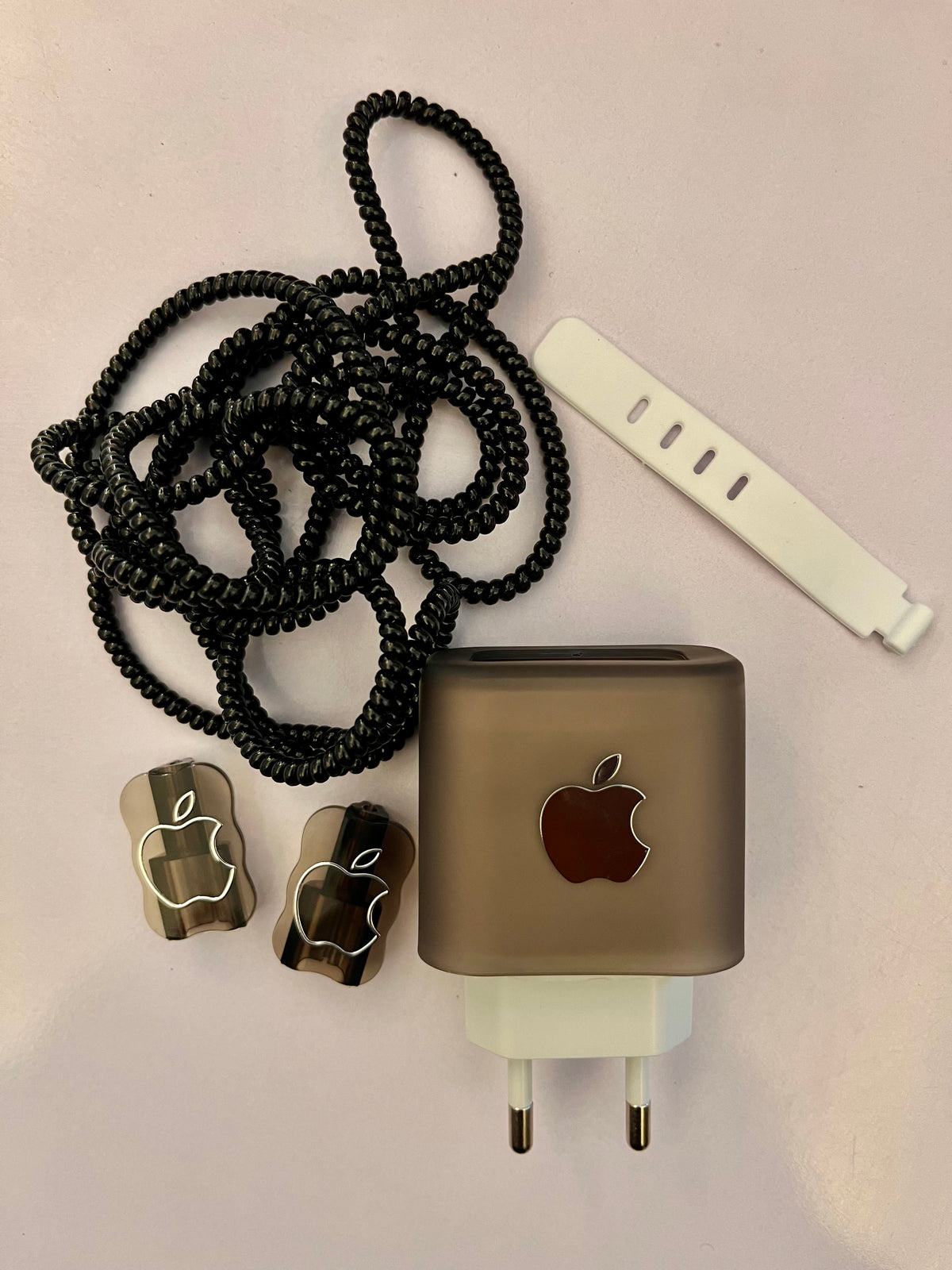 Dark Apple charger protector set