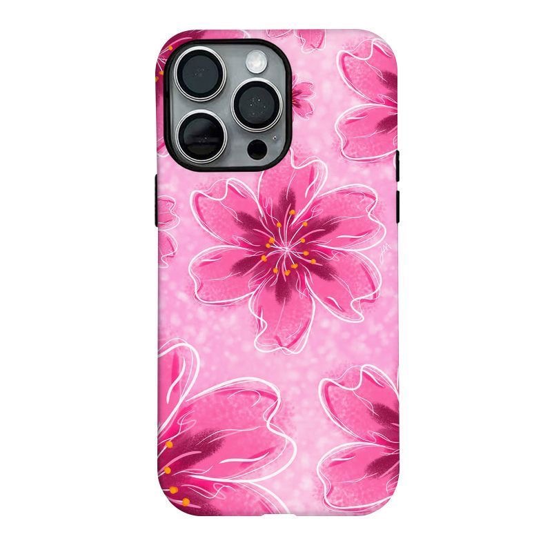 Rose Pink Floral case for iPhones