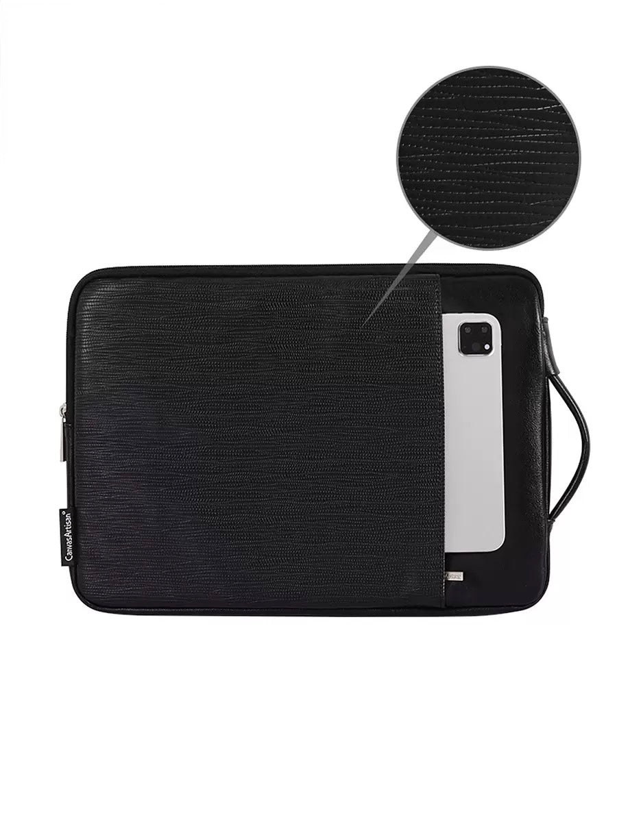 Textured 15-Inch Laptop Sleeve with Handle